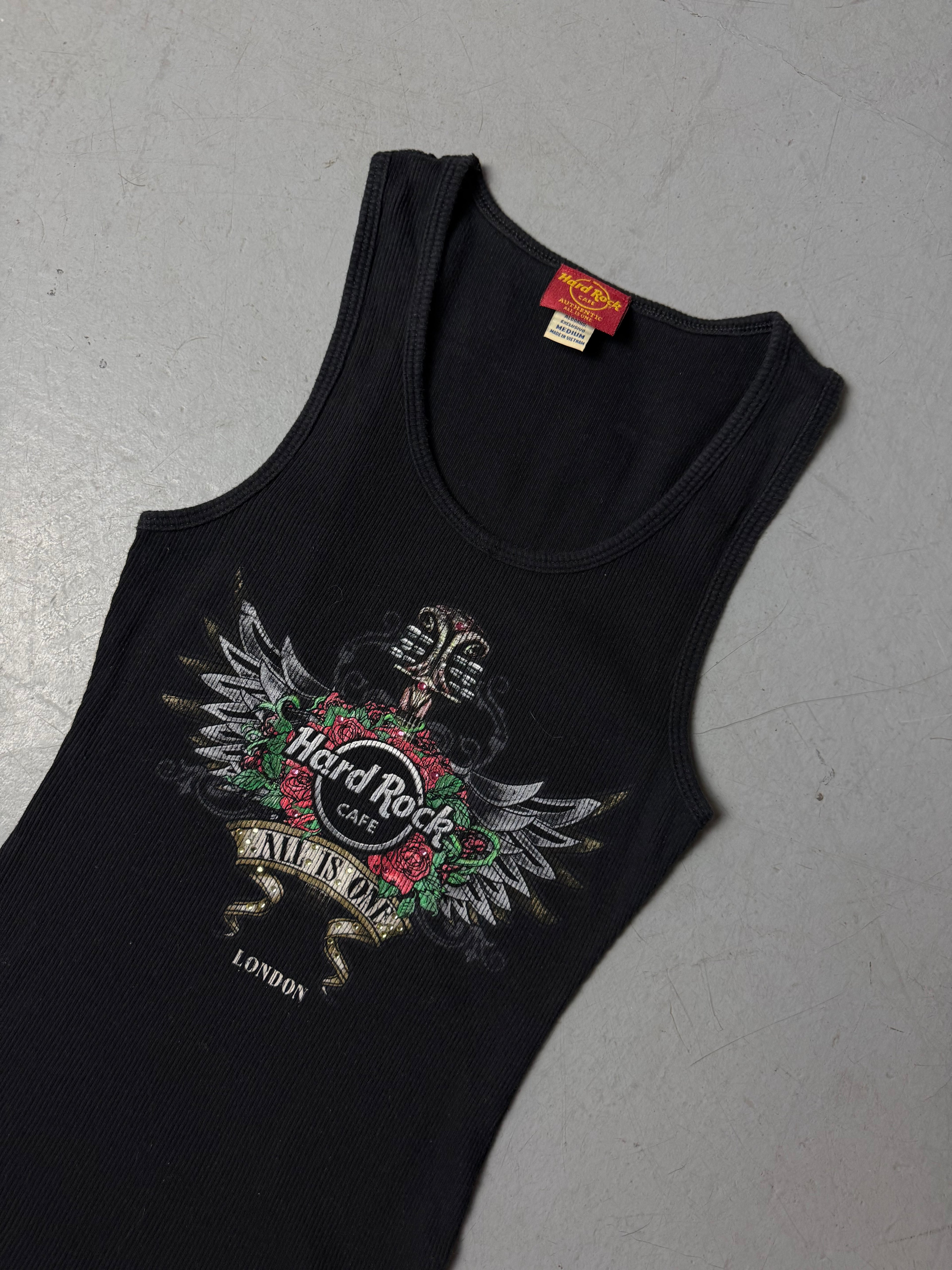 Detailliertes Produktbild von Vintage Hard Rock Café Tank Top XS von vorne