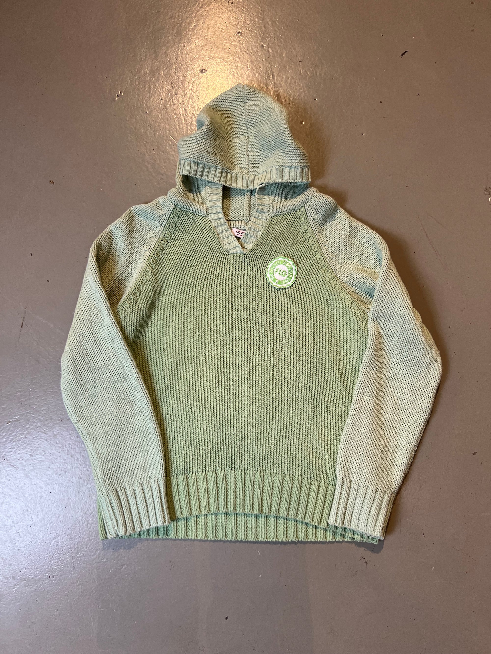 Vintage Green Knit Hoodie XS/S