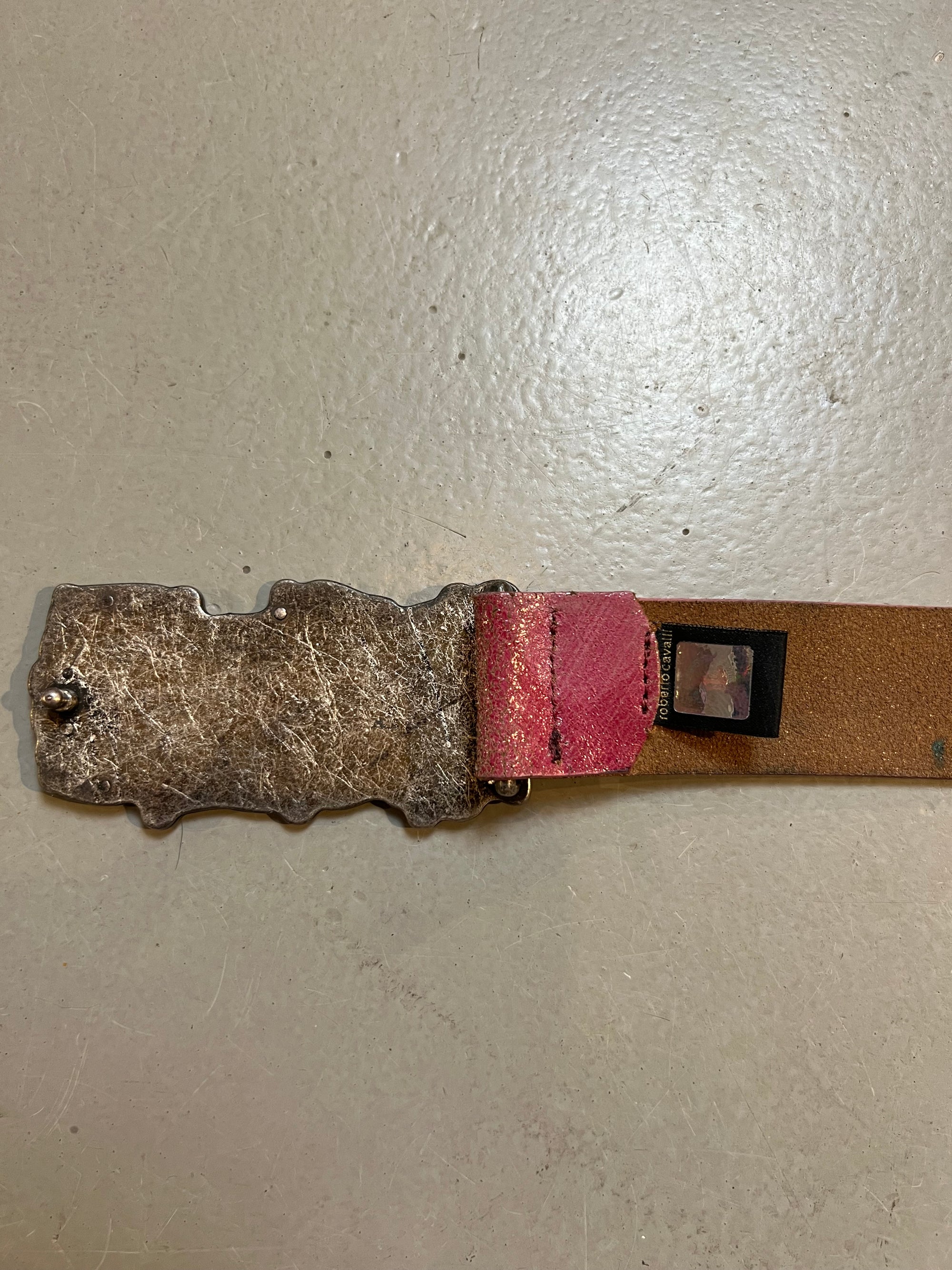 Vintage Pink Just Cavalli Leather Belt