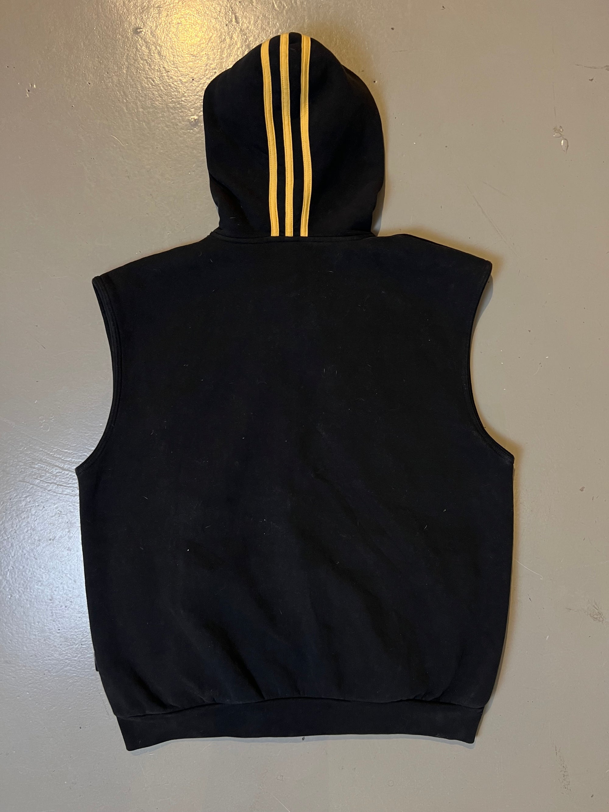 Vintage Adidas Sleeveless Hoodie Black L/XL