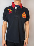 Tragebild von Vintage Polo Ralph Lauren Mercer Club Polo Shirt M/L von vorne 