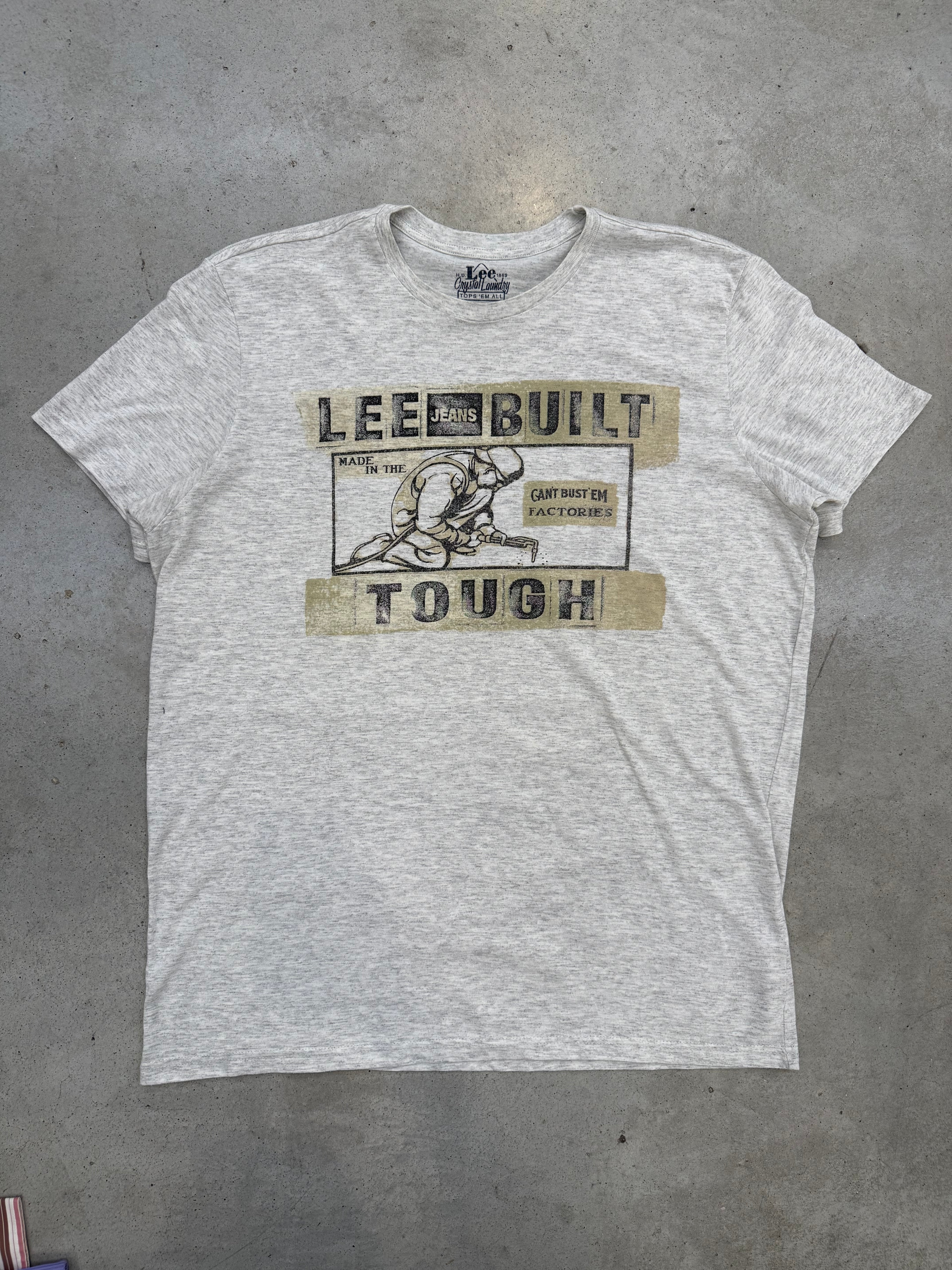 Vintage Lee Crystal Laundry Grey Printed T-Shirt L