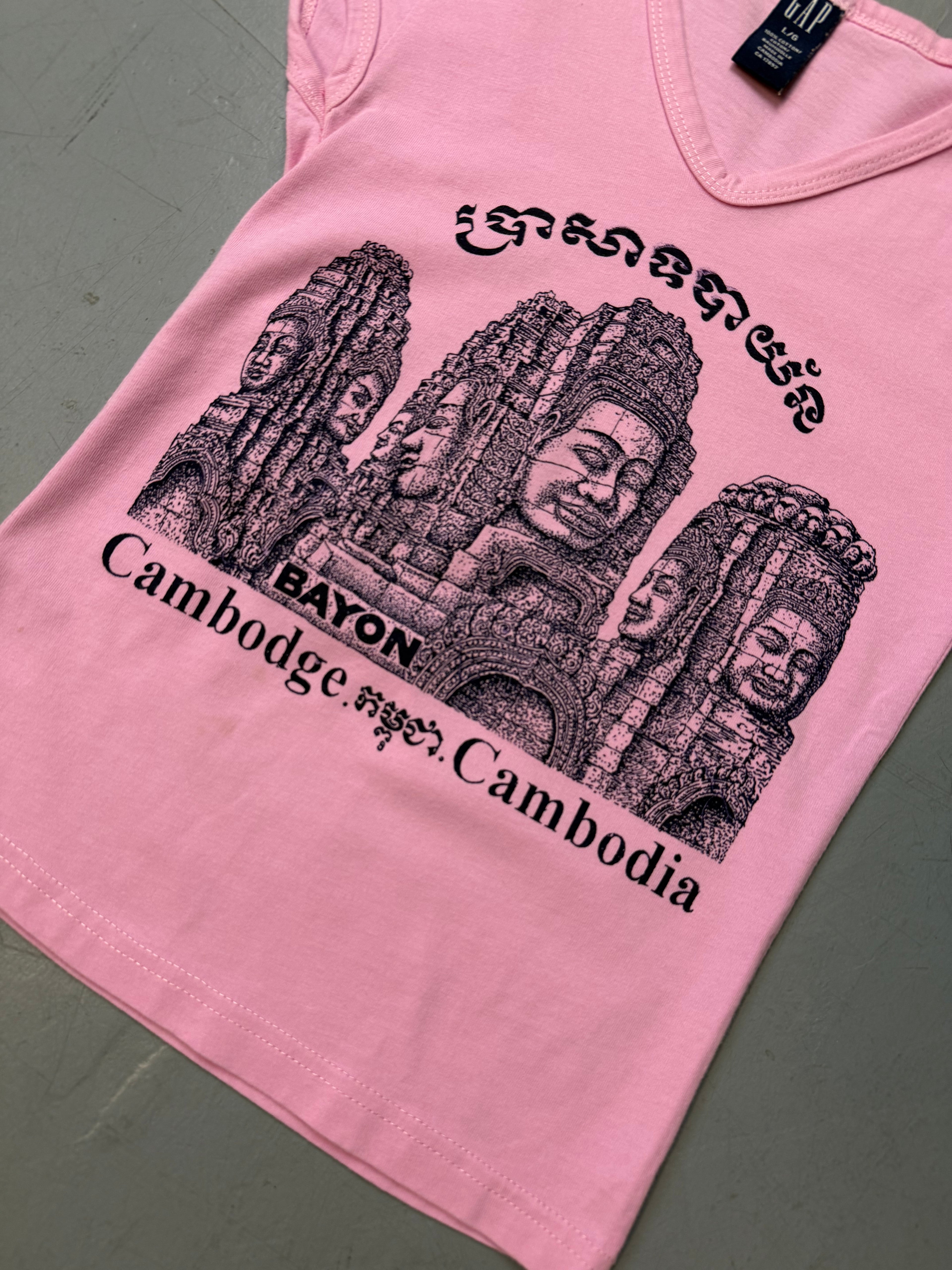 Vintage GAP Pink Cambodia Baby Tee XS