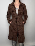 Vintage Sisley Brown Floral Coat M