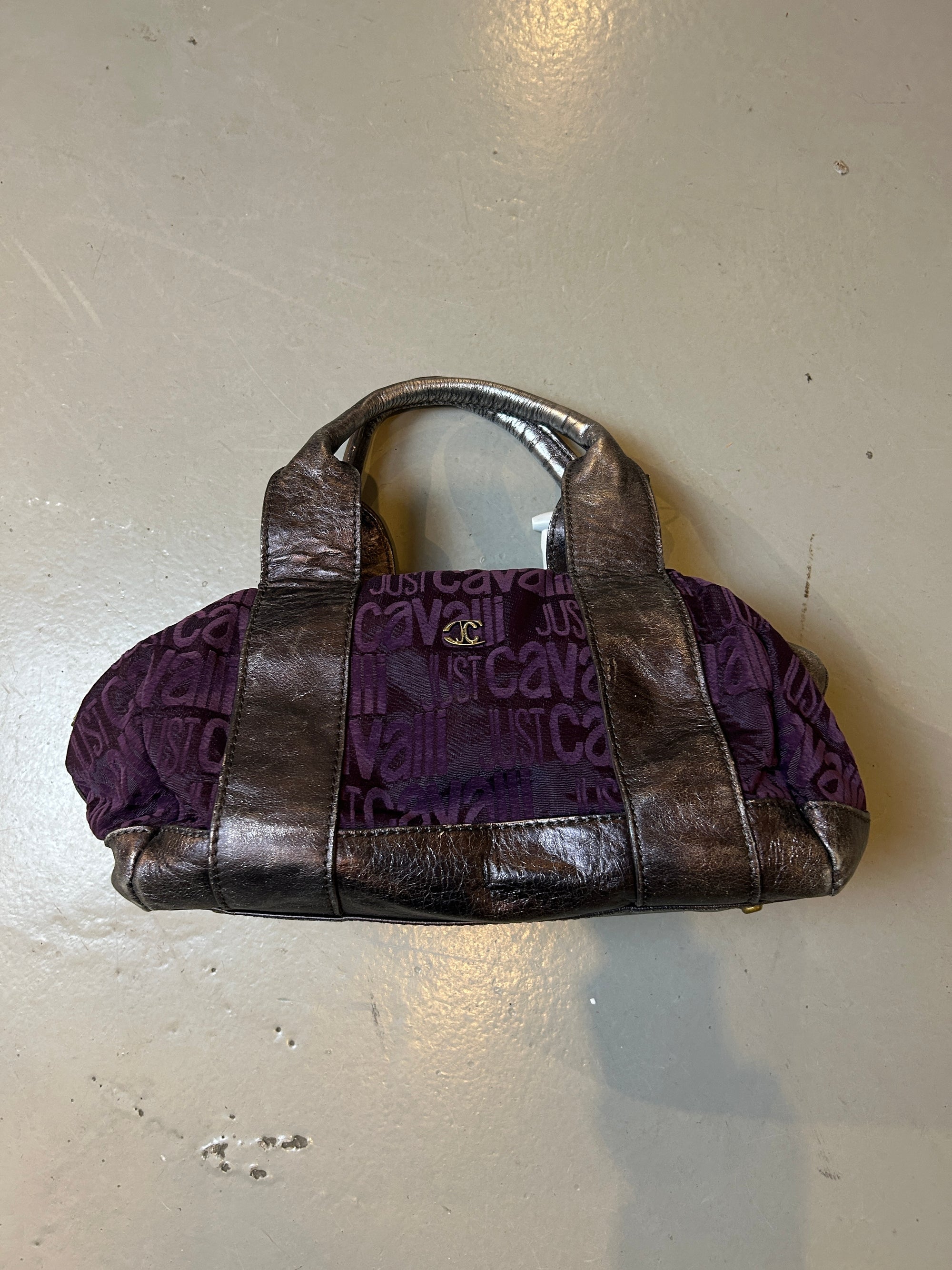 Vintage Purple/Black Just Cavalli Handbag