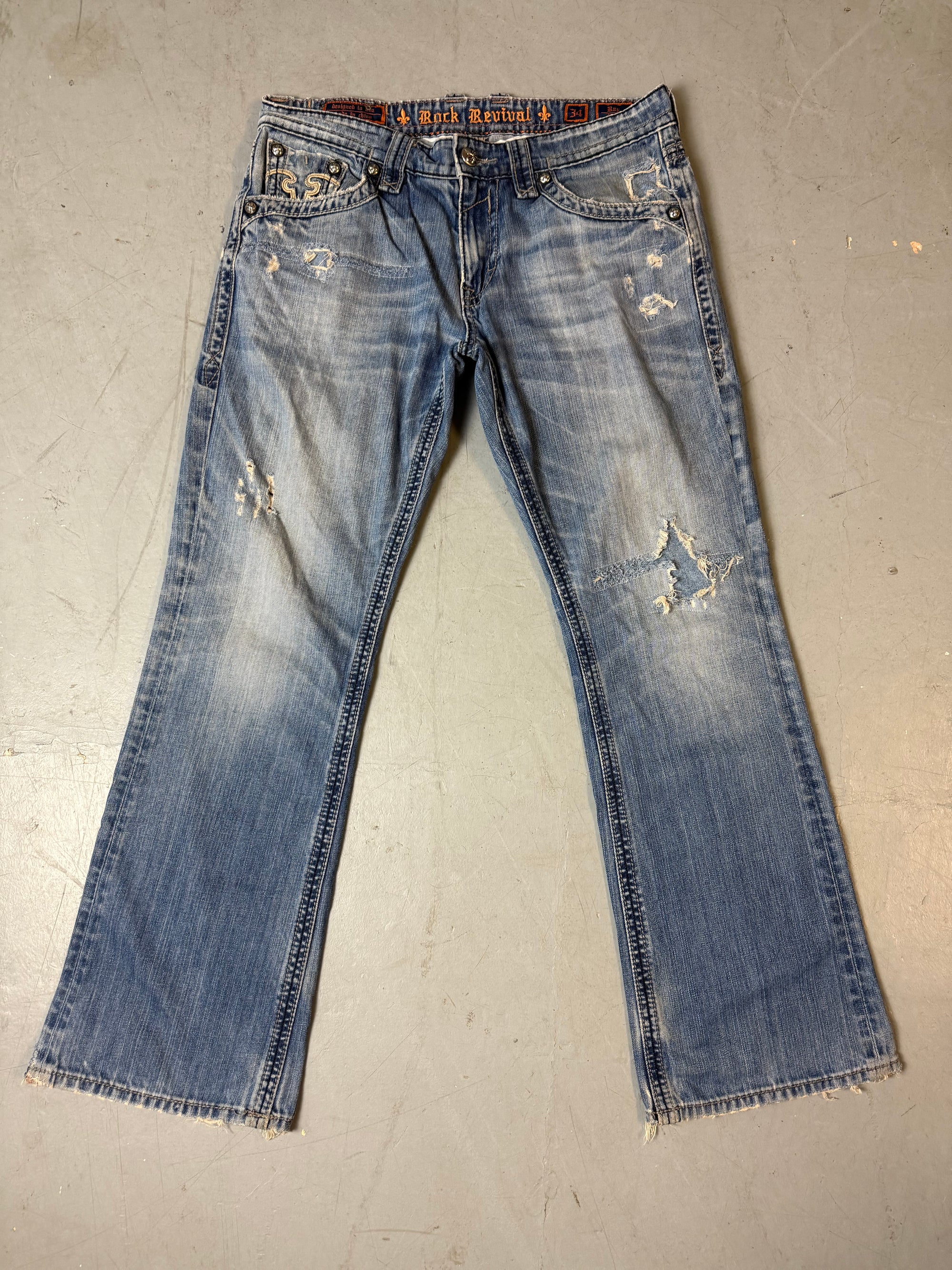 Vintage Rock Revival Y2K Bootcut Denim XL