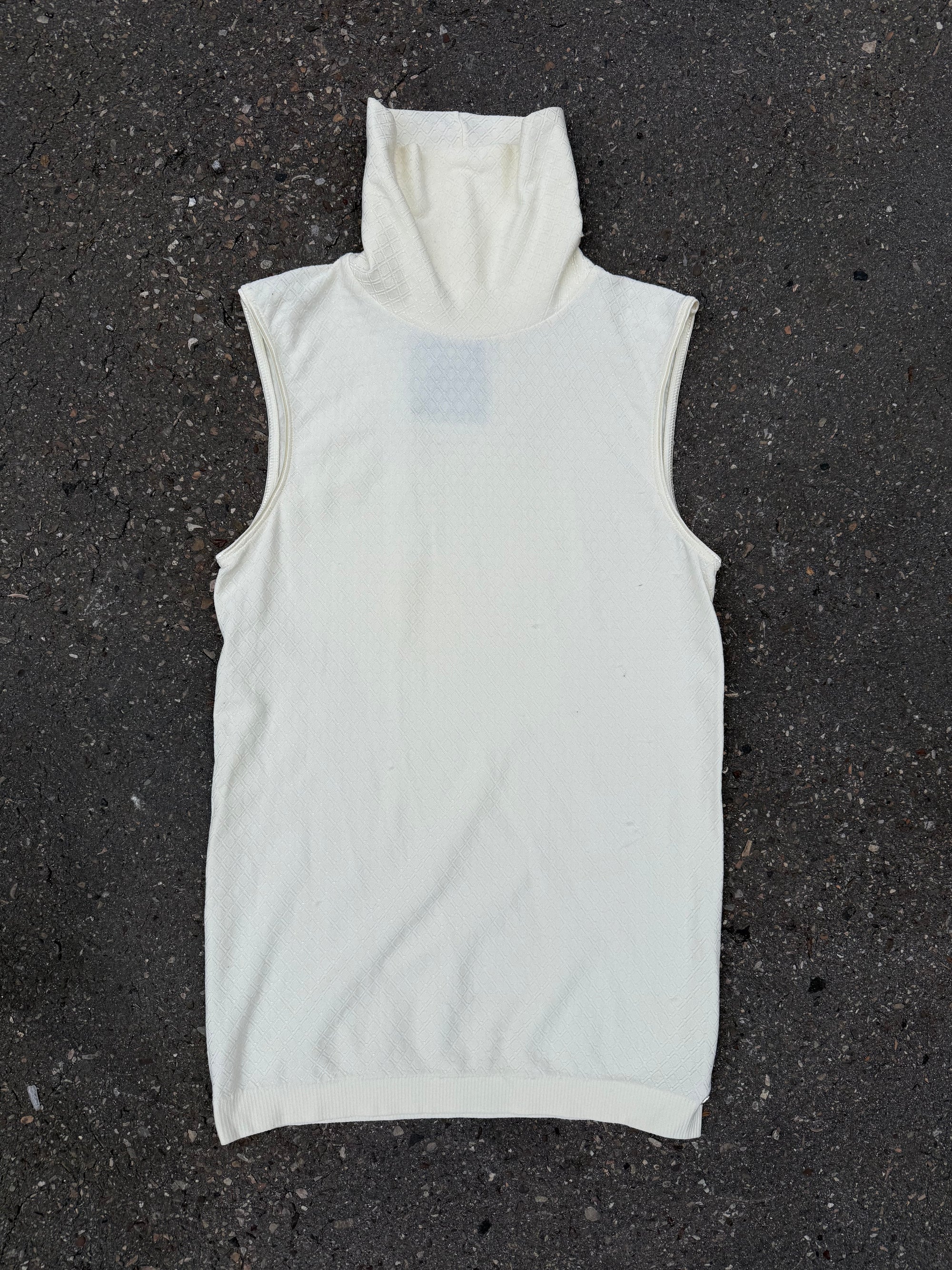 Vintage Creme Turtleneck Top M