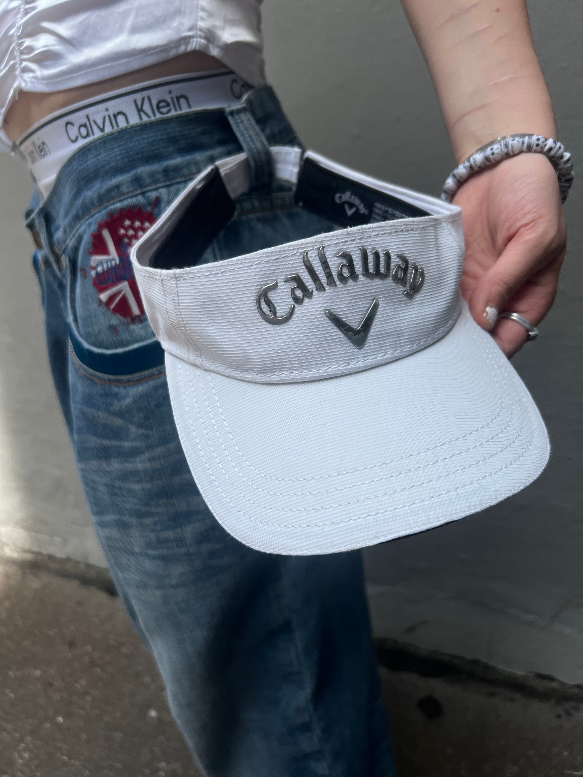 Vintage Callaway White Tennis Cap