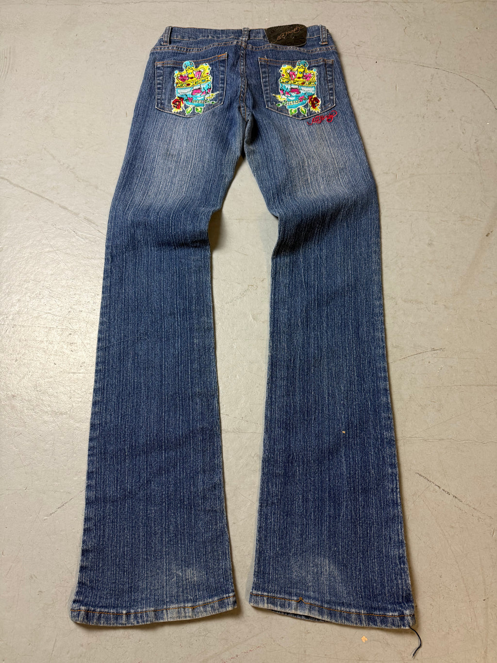 Produktbild von Vintage Ed Hardy Low Waist Bootcut Denim von hinten