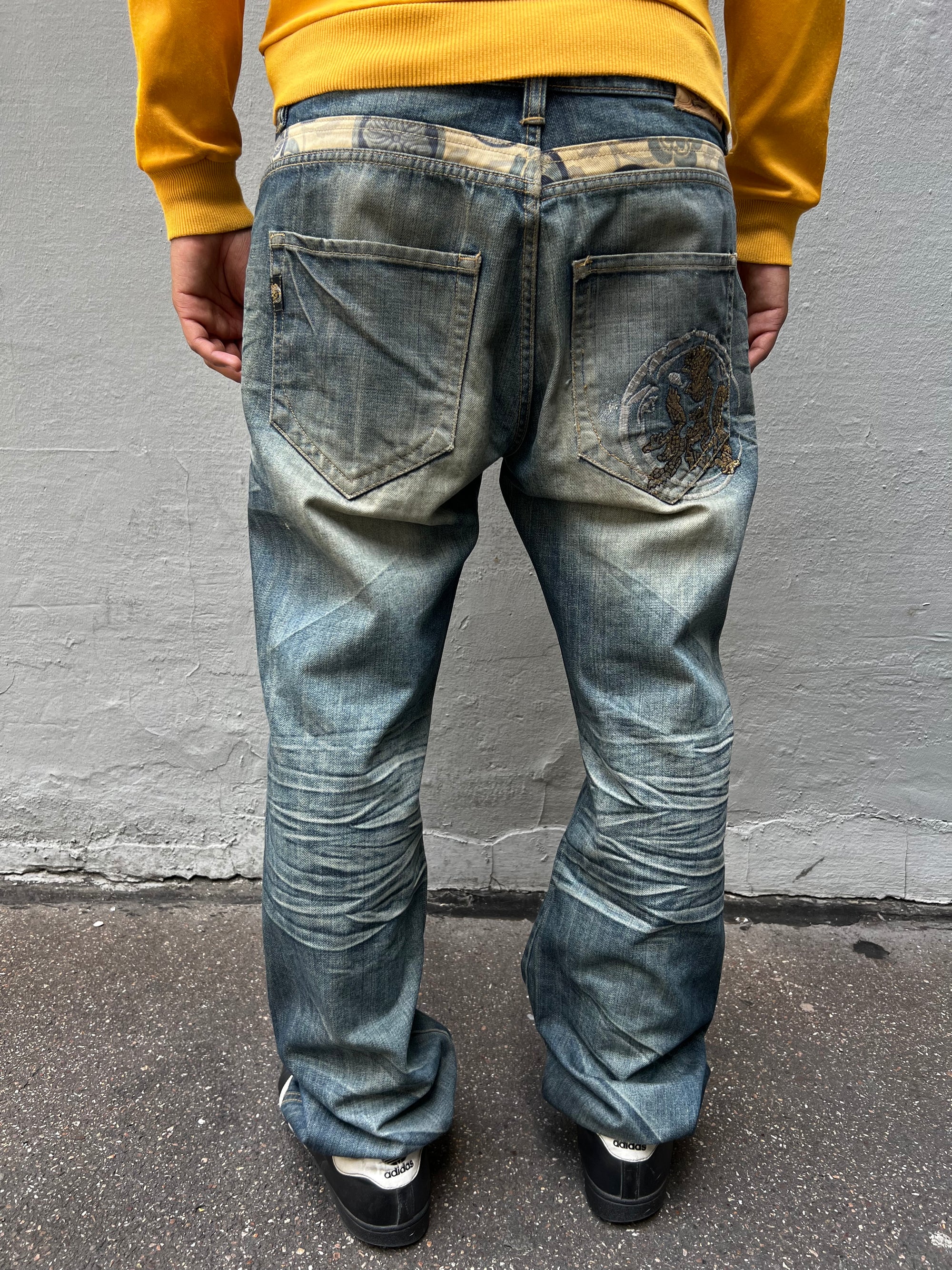 Vintage Big Train Bleached Denim L/XL
