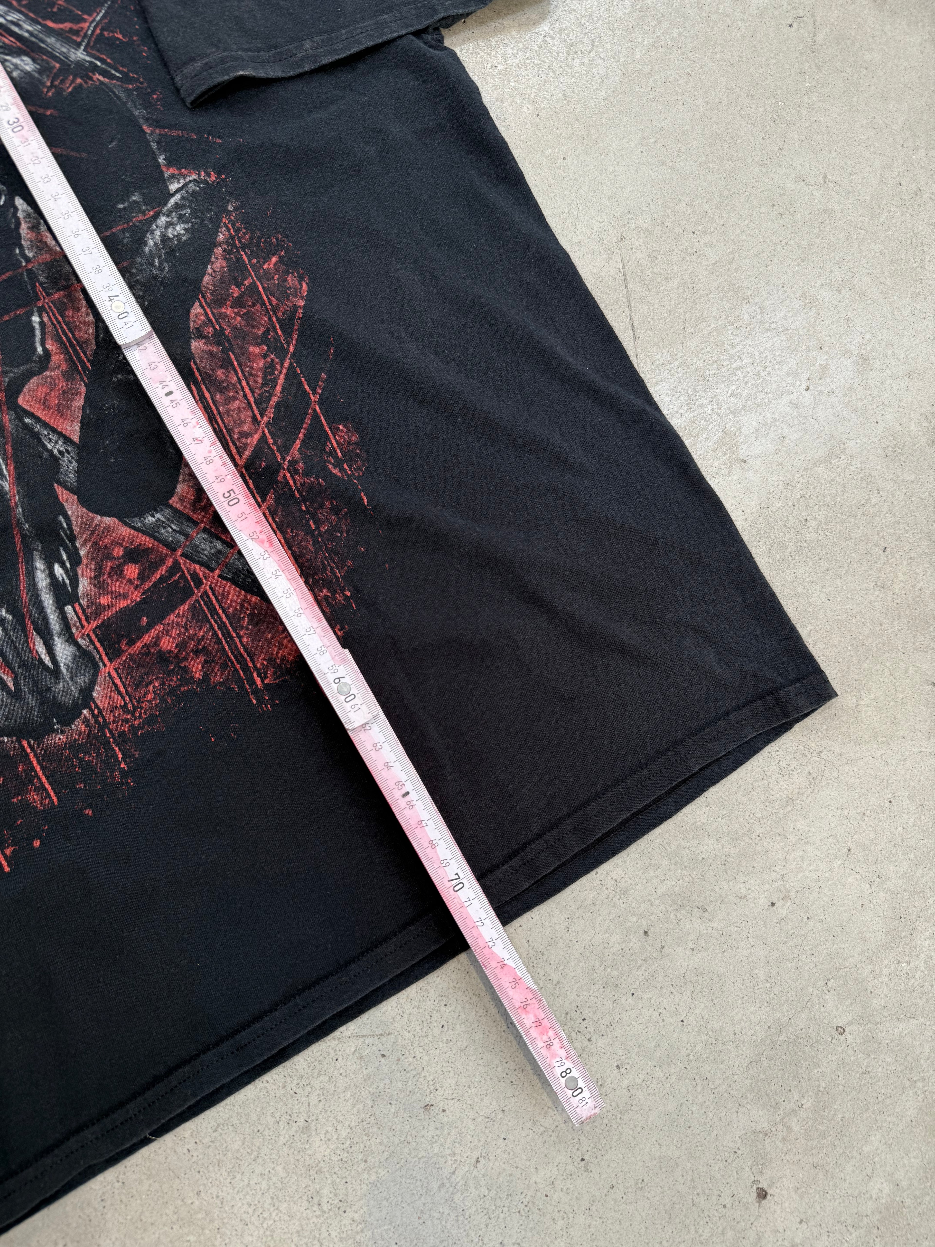 Vintage Slayer „Mongo Goat“ Band T-Shirt XXL für Herren. Y2K Second Hand Fashion