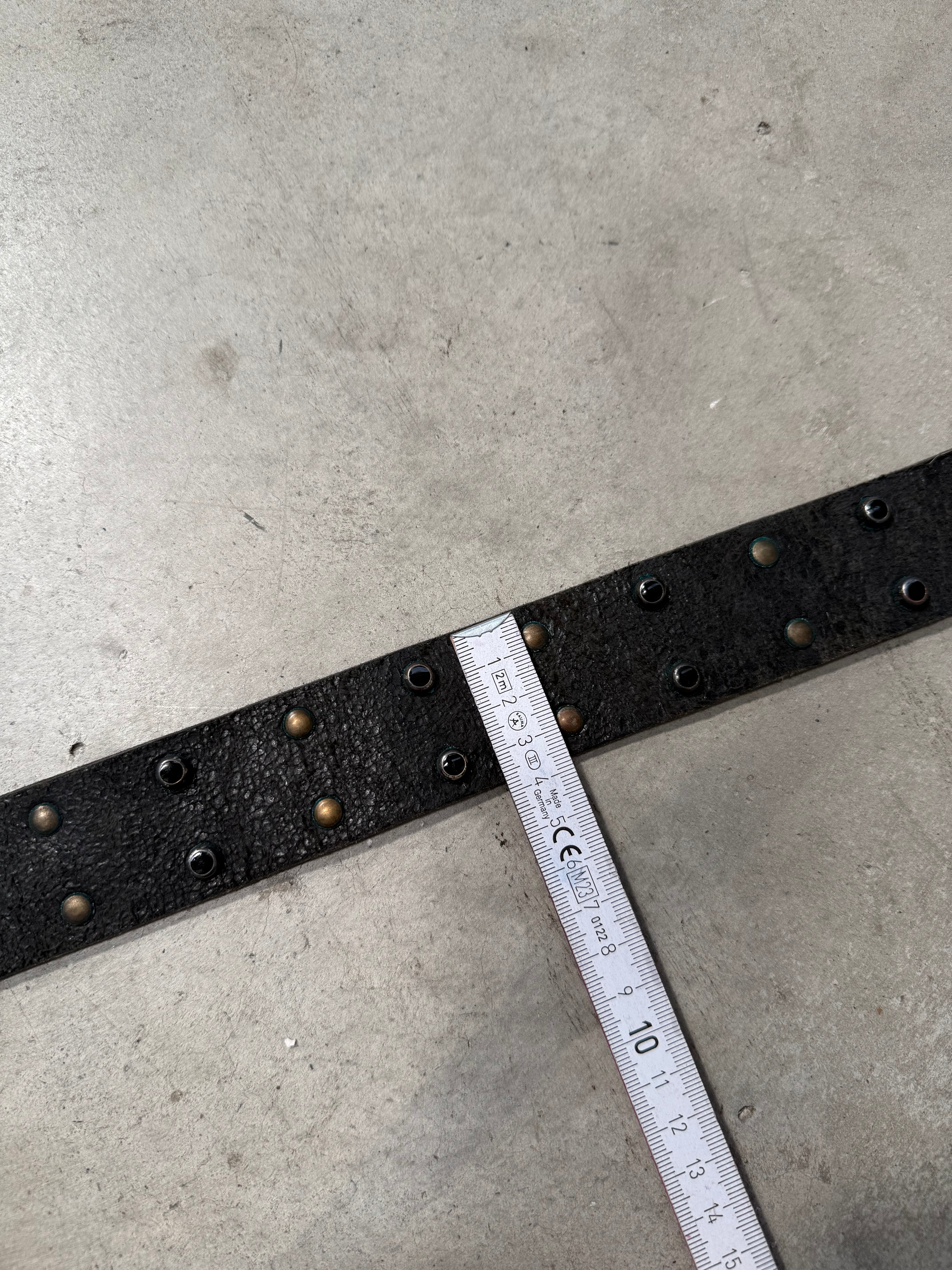 Vintage Sweet Years Black Leather Belt with Studs. Y2K Second Hand Fashion