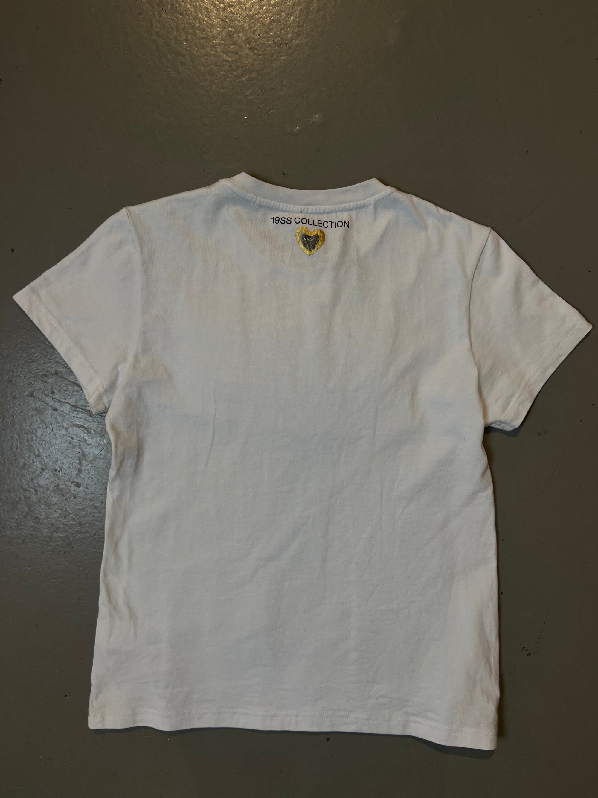 Vintage Miss Sixty White Glitter Tee M