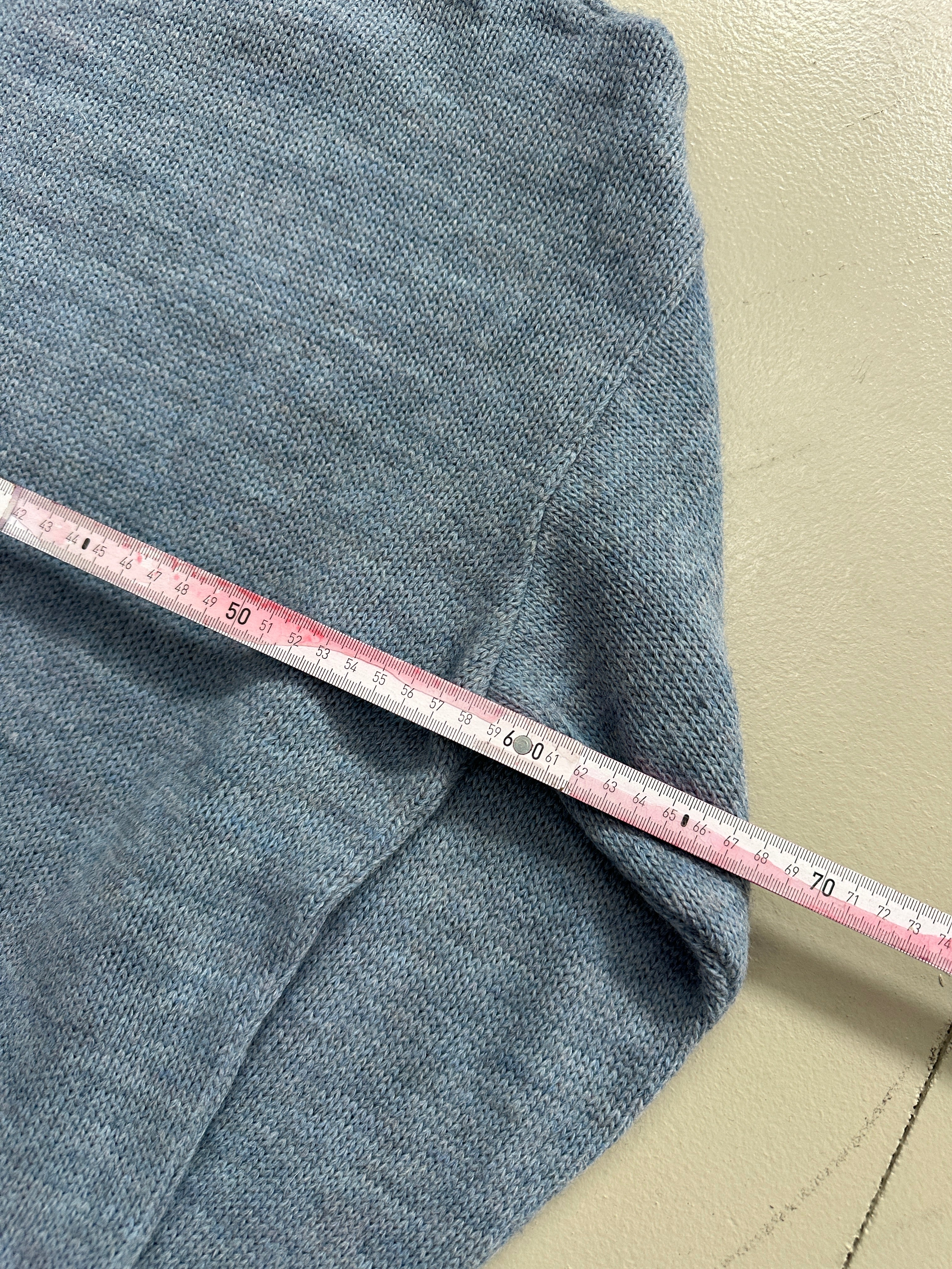 Vintage Napapijri Blue Wool Knit Sweater L/XL