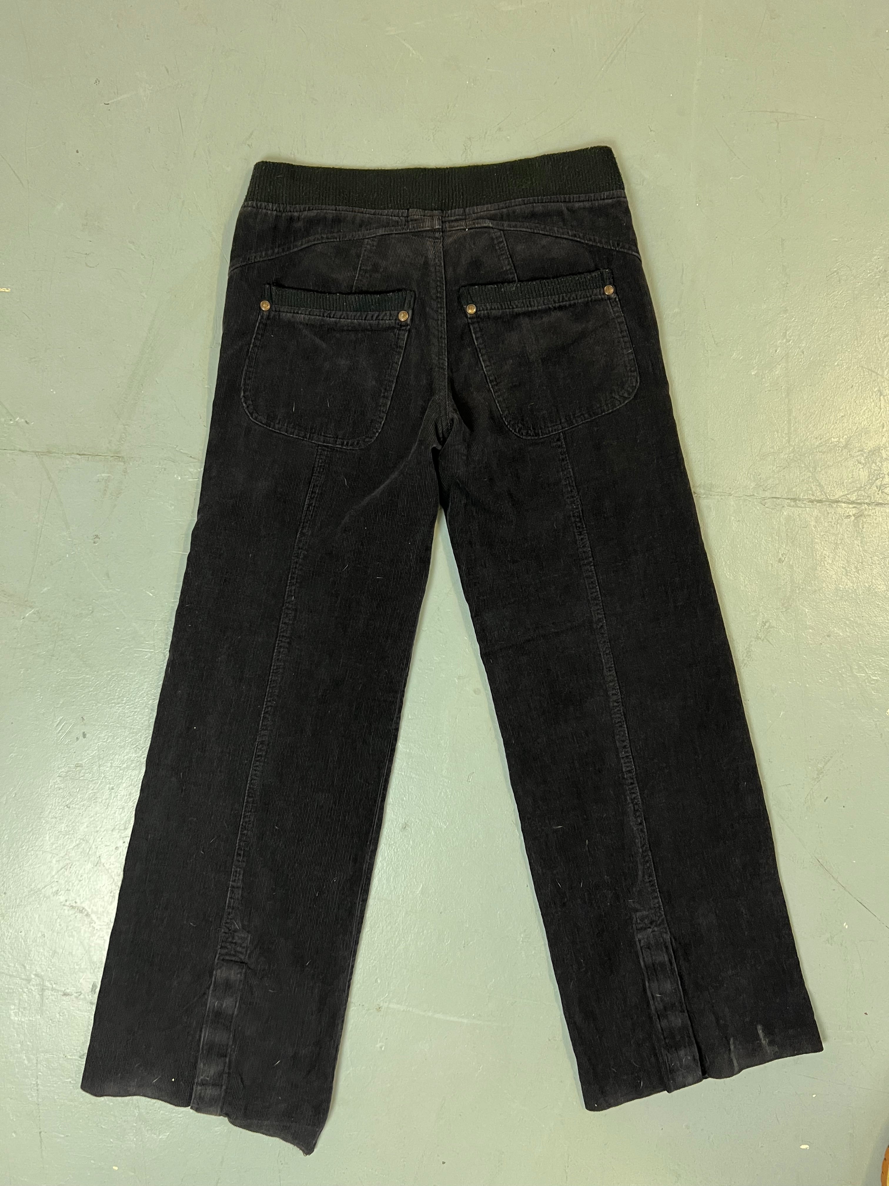 Vintage Black Cord Pants S/M