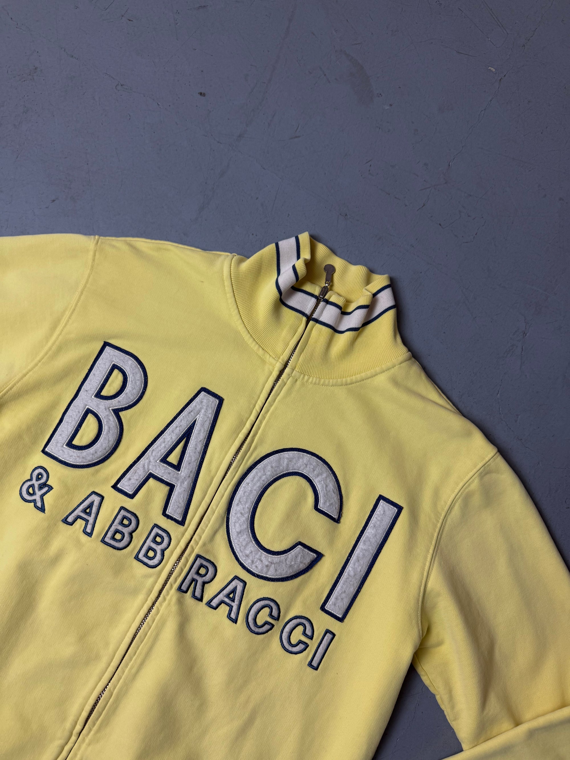 Vintage Baci&Abbracci Yellow Zip Up Sweater L
