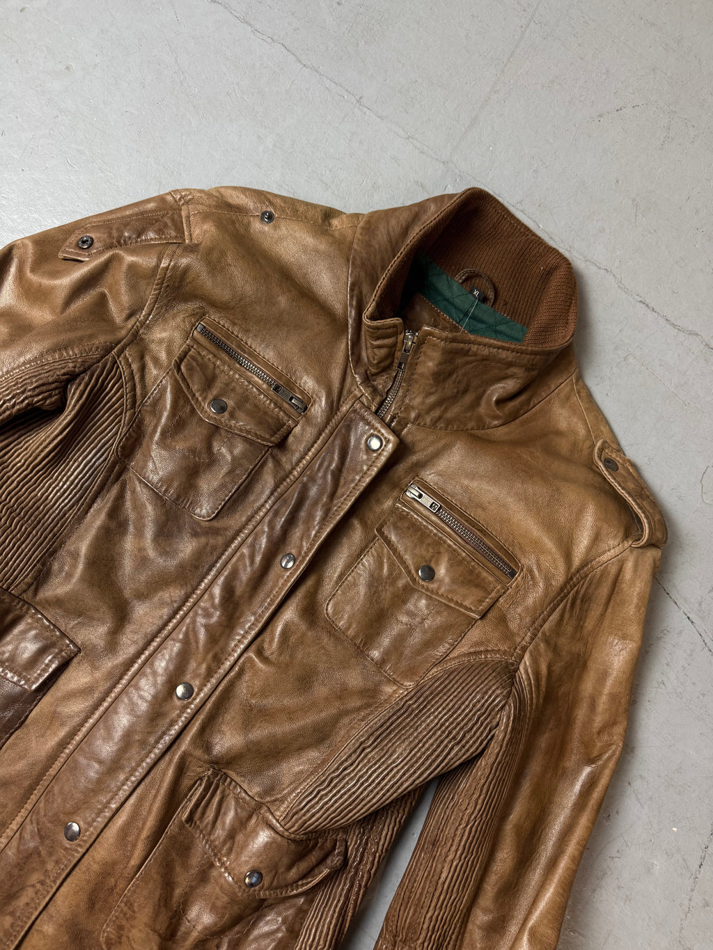 Vintage J.G.E. Brown Leather Jacket M