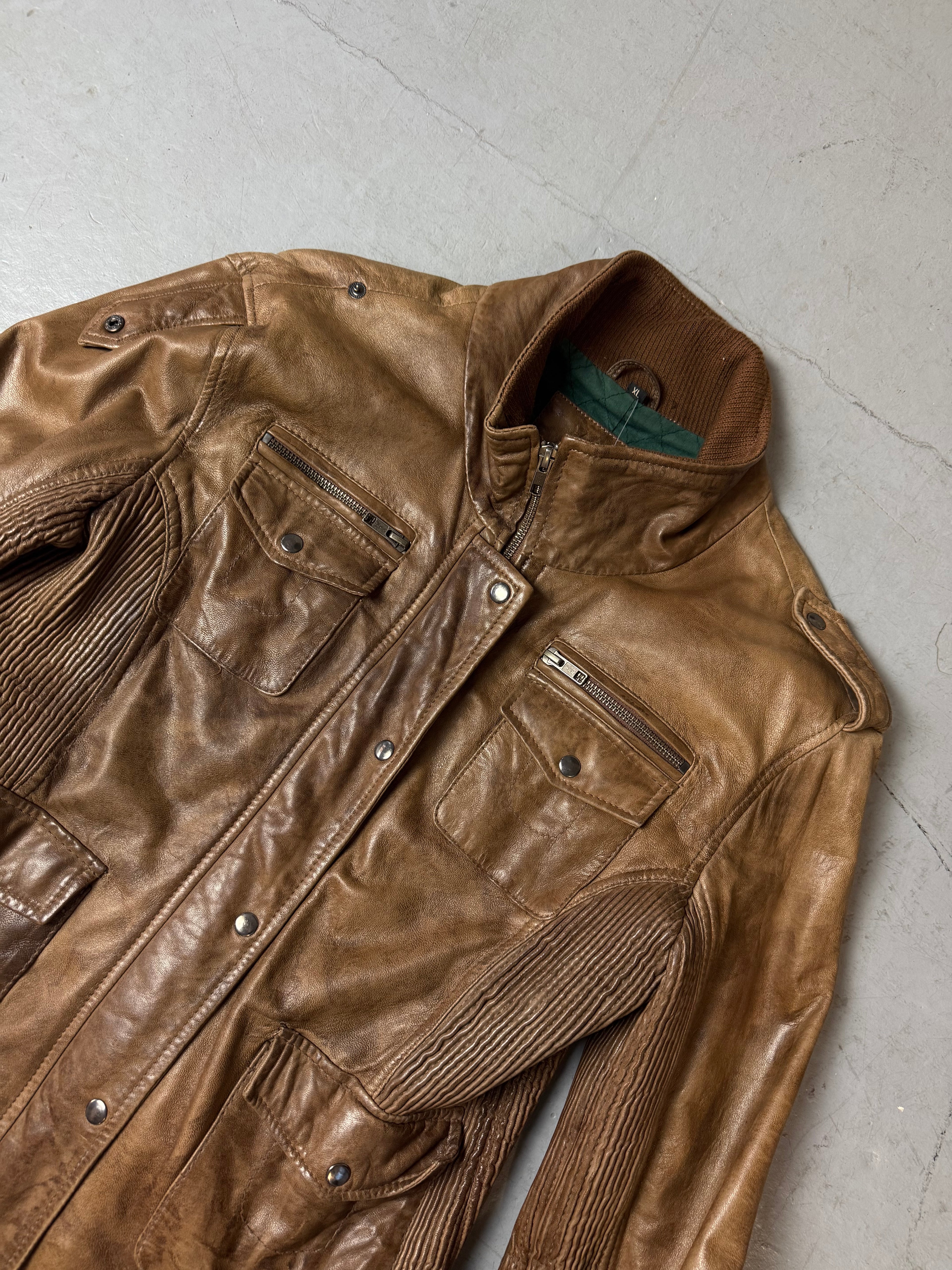 Vintage J.G.E. Brown Leather Jacket M