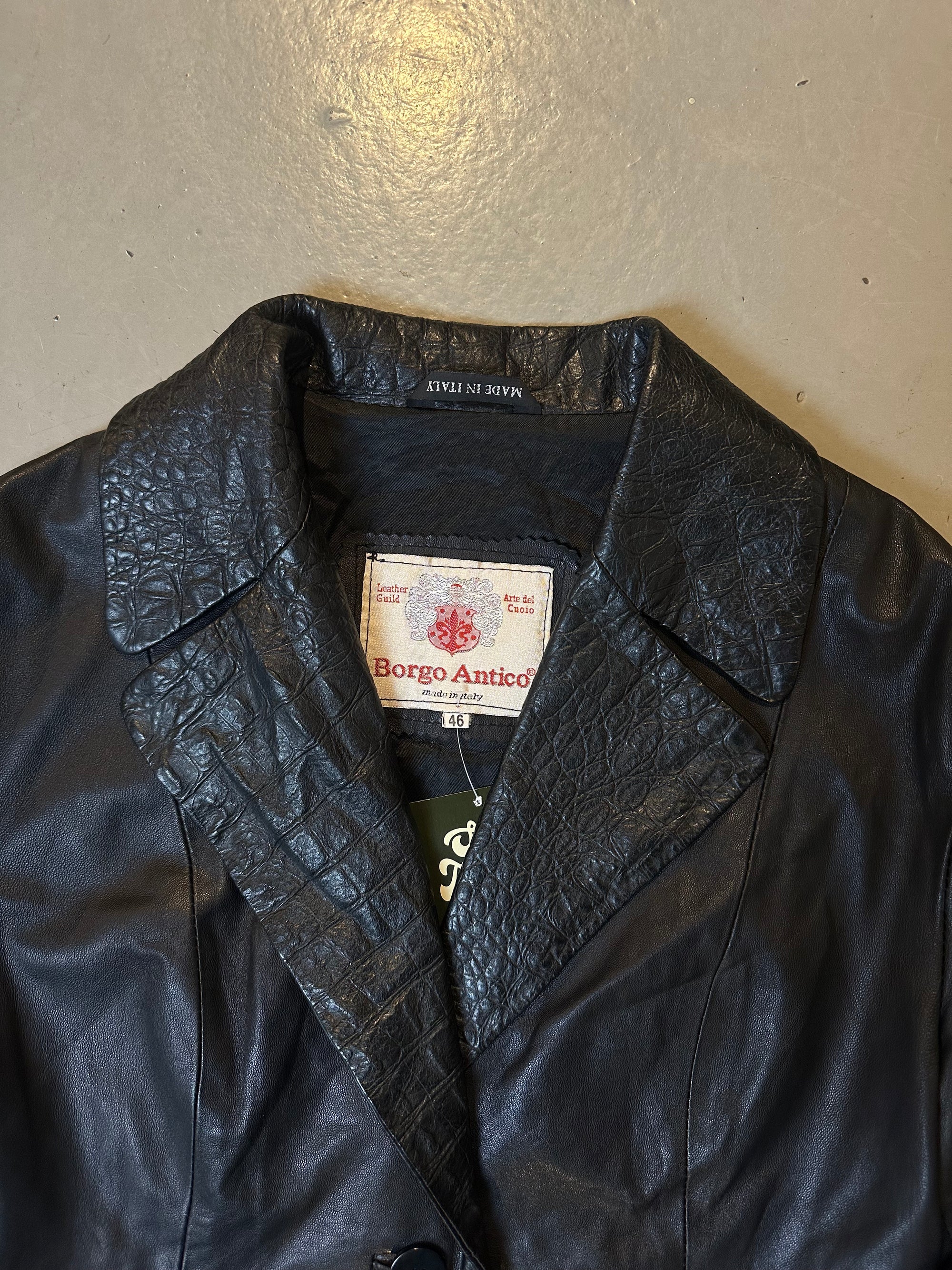 Vintage Borgo Antico Leather Blazer XS/S