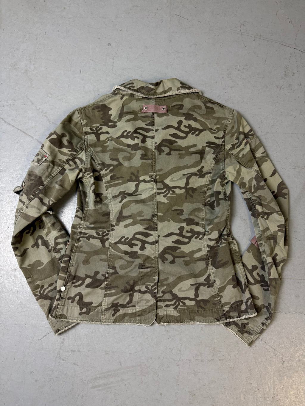 Produktbild von Vintage Camouflage Light Blazer Jacket S/M von hinten
