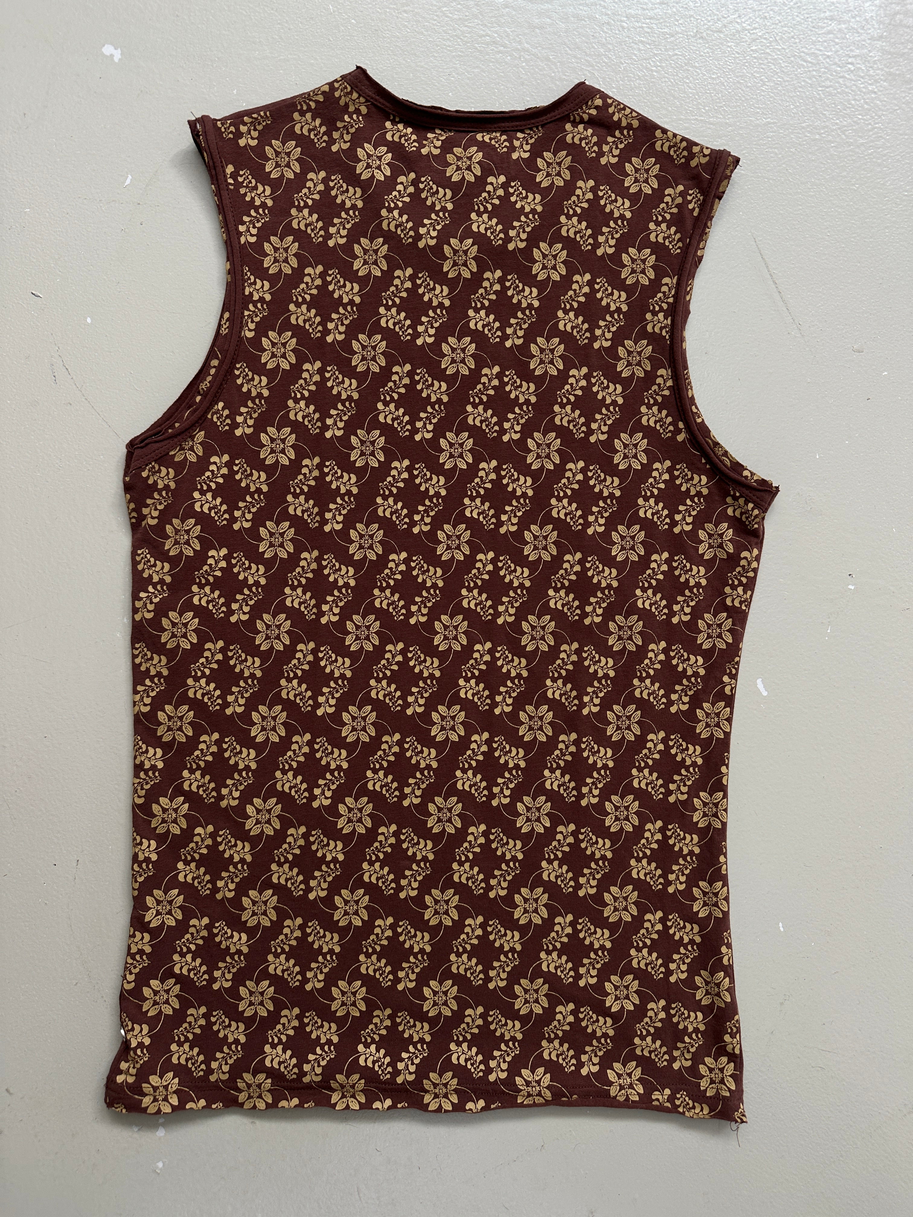 Vintage Phard Brown and Gold Tank Top L
