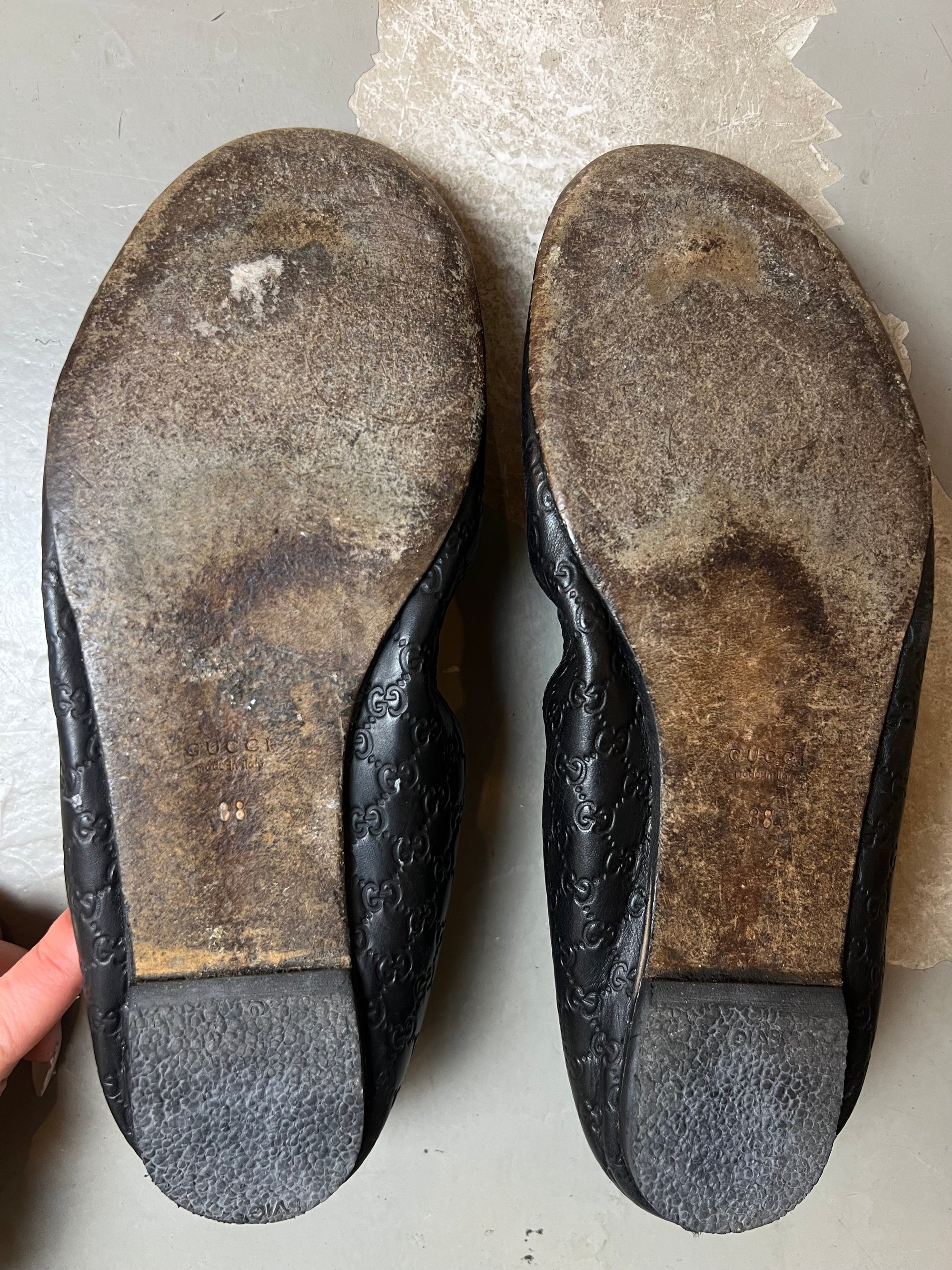 Vintage Gucci Black Ballerinas 38