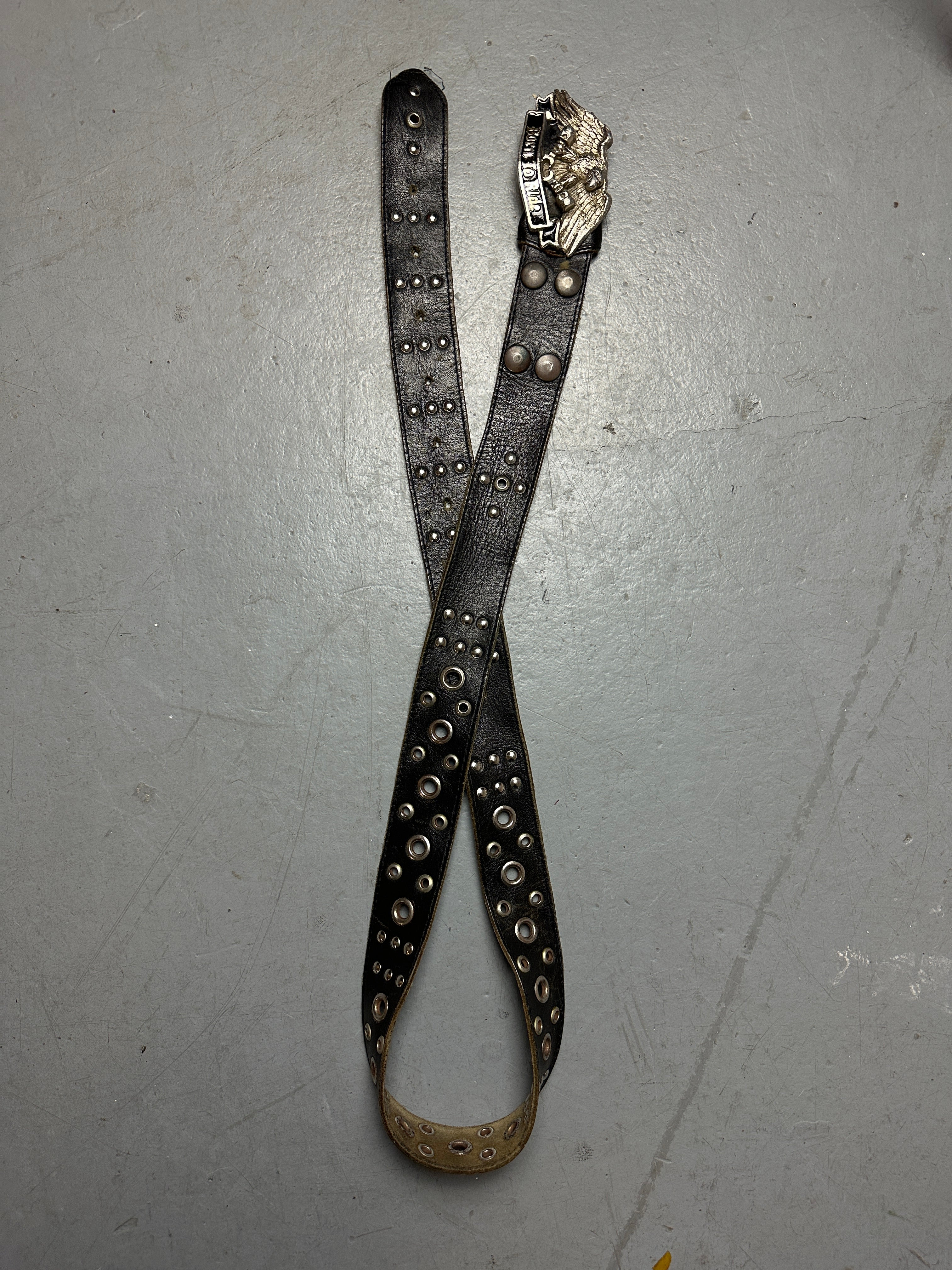 Produktbild Vintage Born To Ride Studded Belt von vorne 
