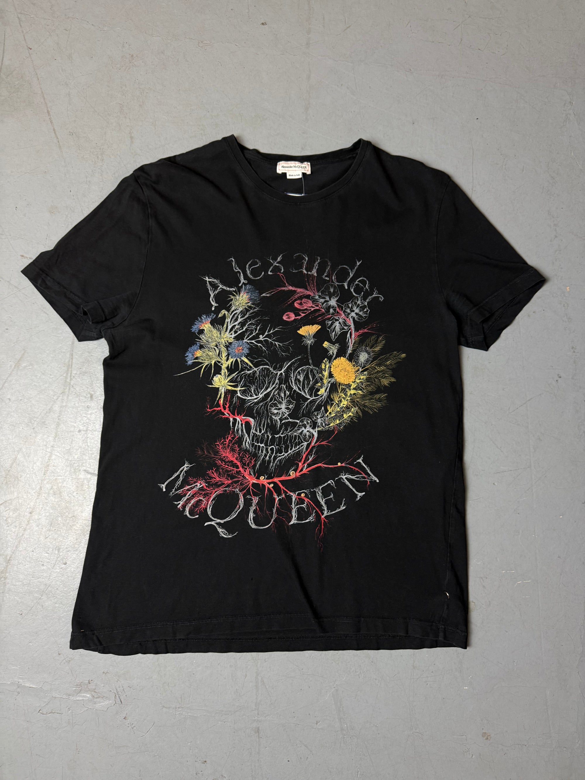 Vintage Alexander McQueen Black Printed T-Shirt M