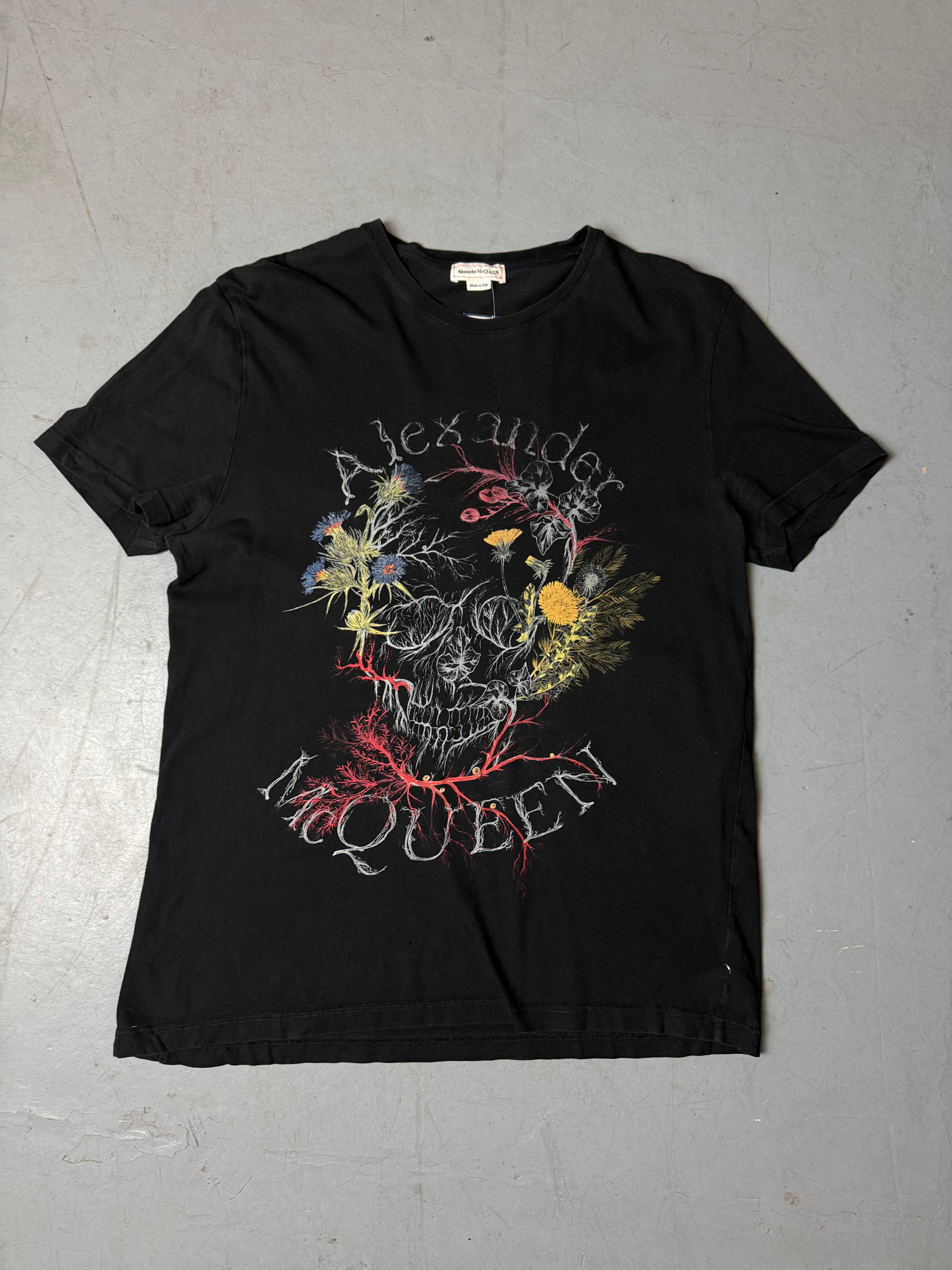 Vintage Alexander McQueen Black Printed T-Shirt M