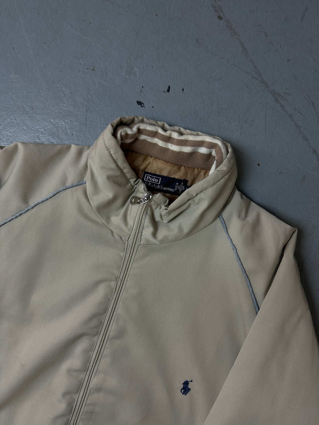Detailbild vom Vintage Polo Ralph Lauren Beige Jacket von vorne