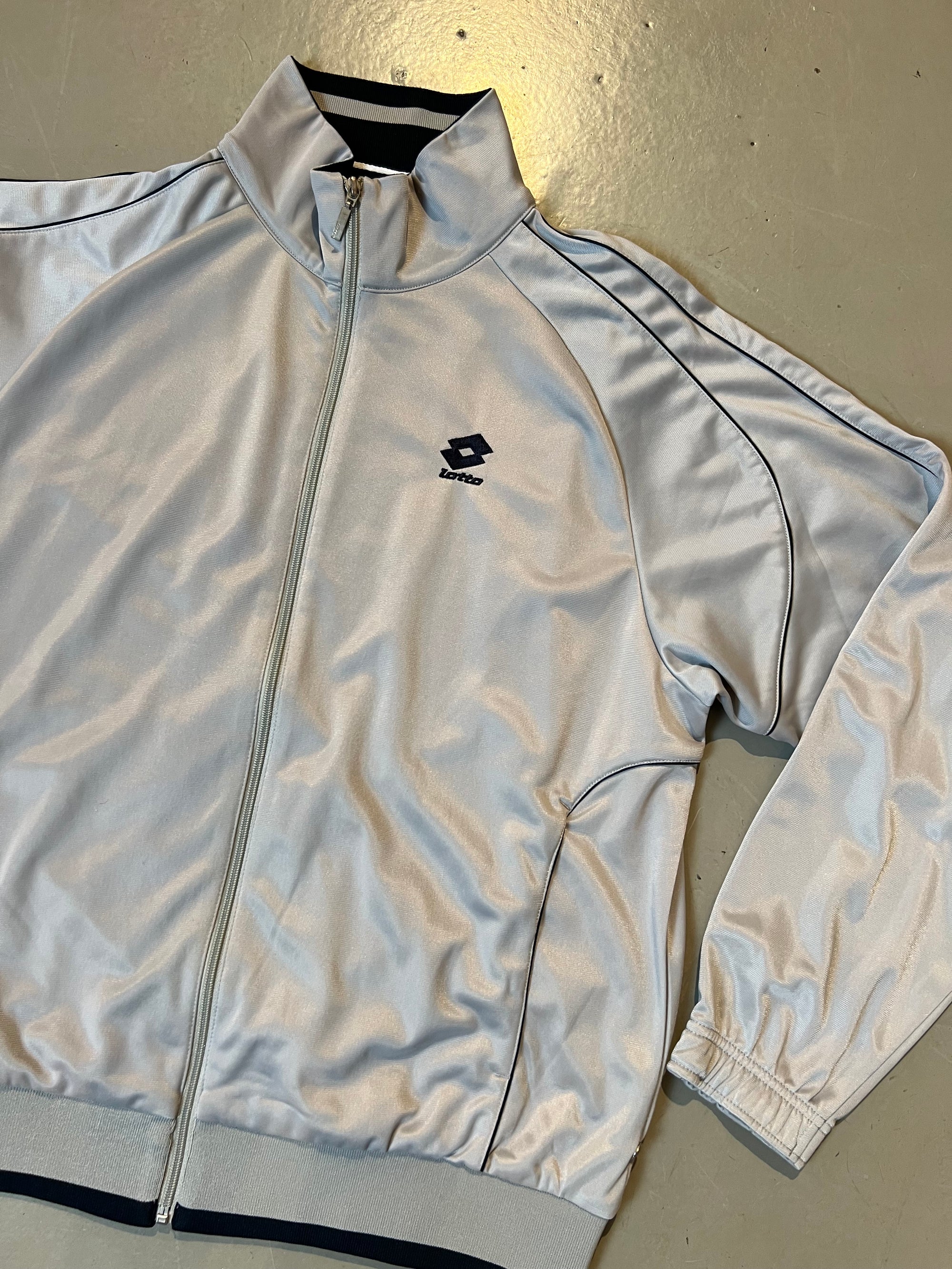 Vintage Grey Lotto Track Jacket L/XL