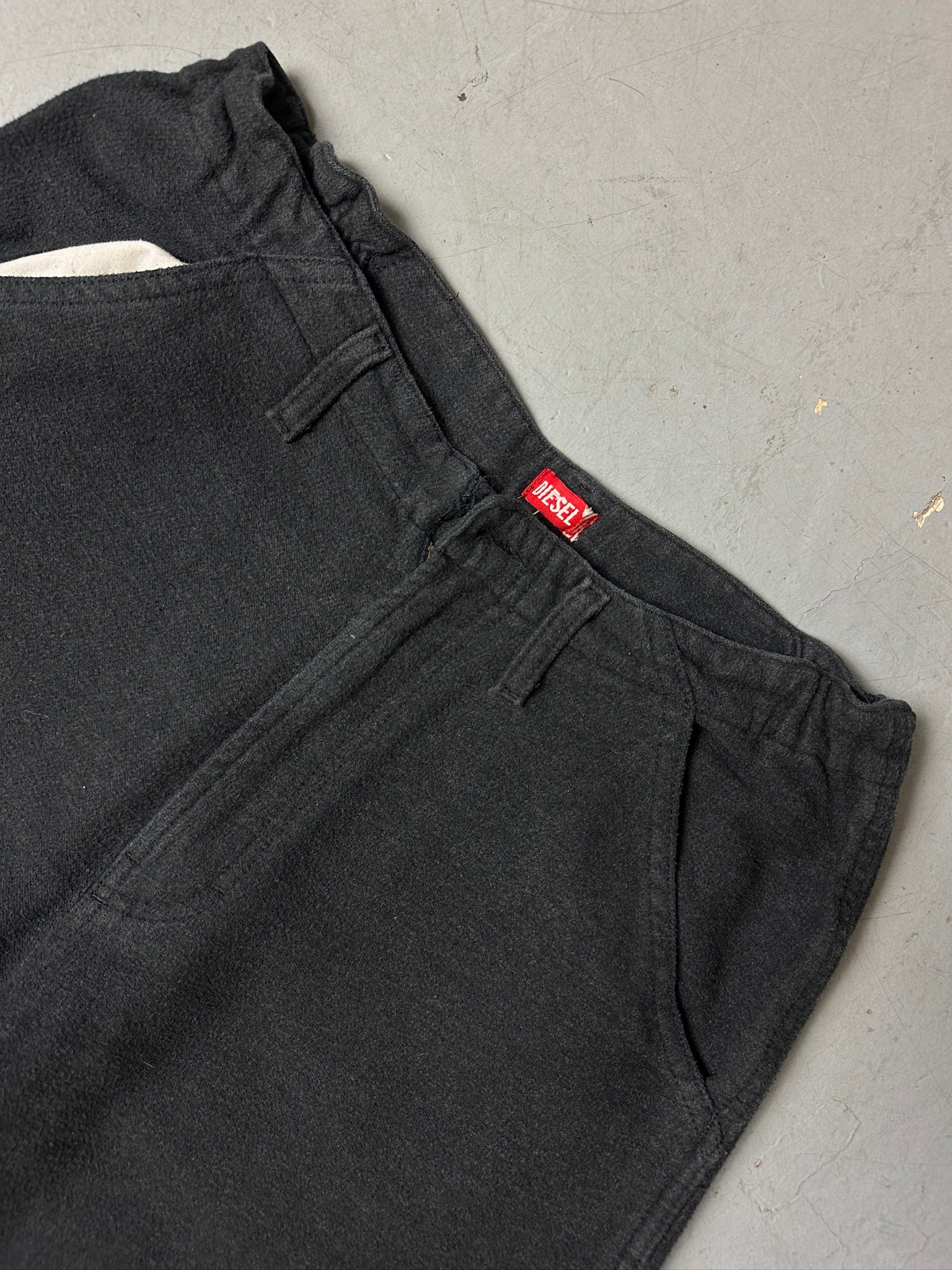 Vintage Diesel Black Fleece Pants S/M