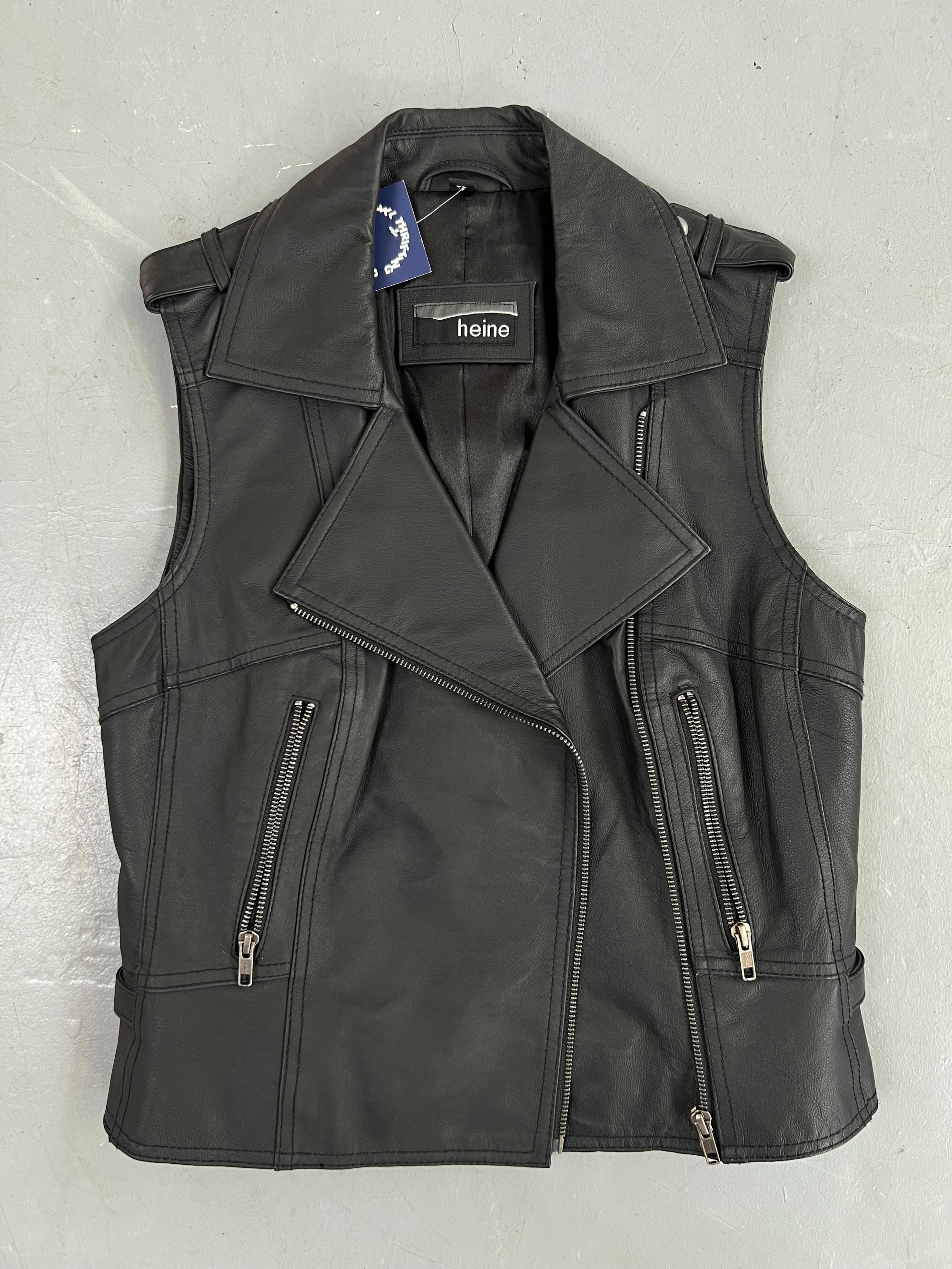 Vintage Black Leather Jacket S/M