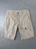 Vintage Stone Island Beige Shorts für Herren. Y2K Second Hand 2000s Fashion