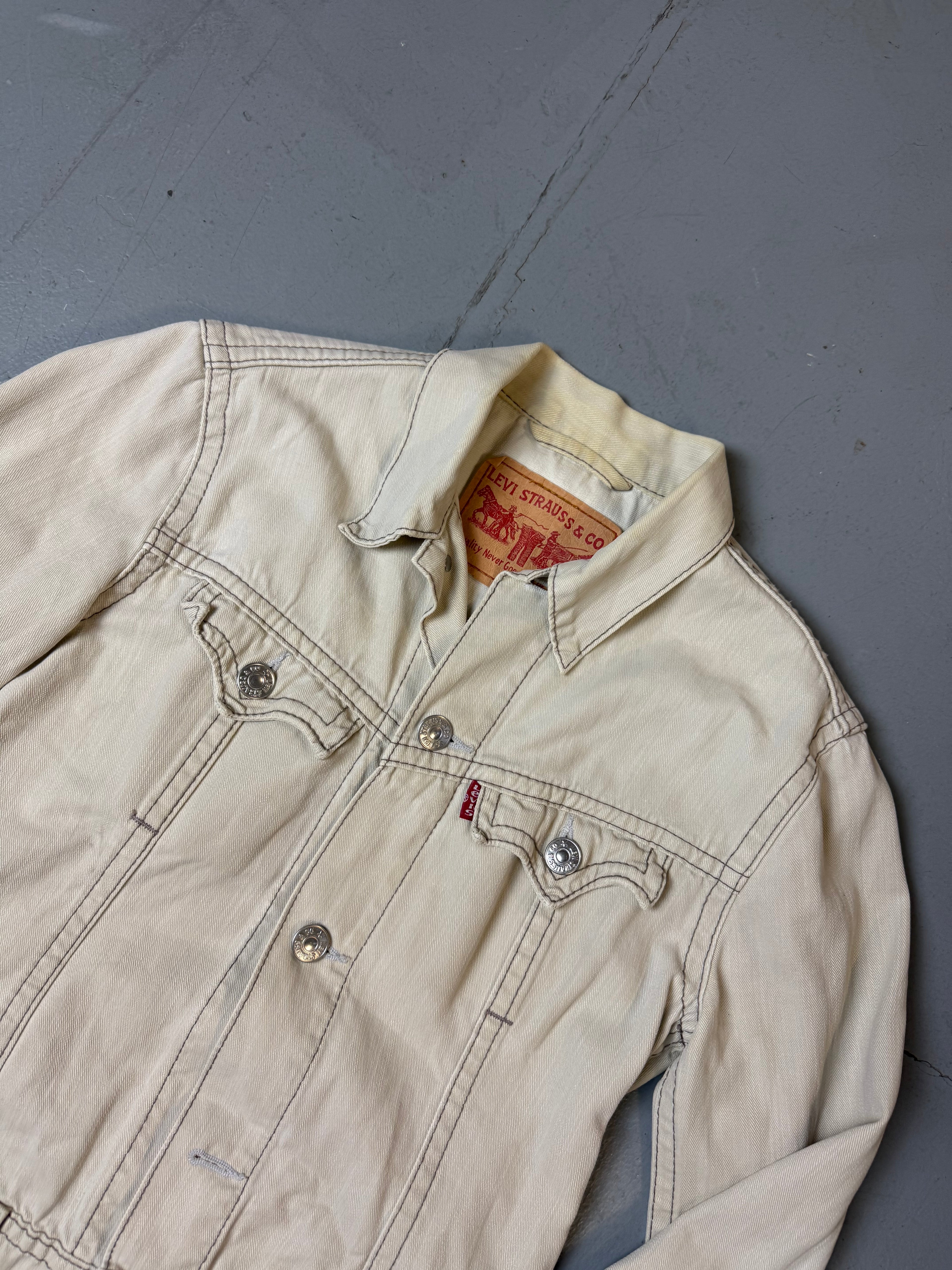 Vintage Levi‘s Creme White Jeans Jacket S