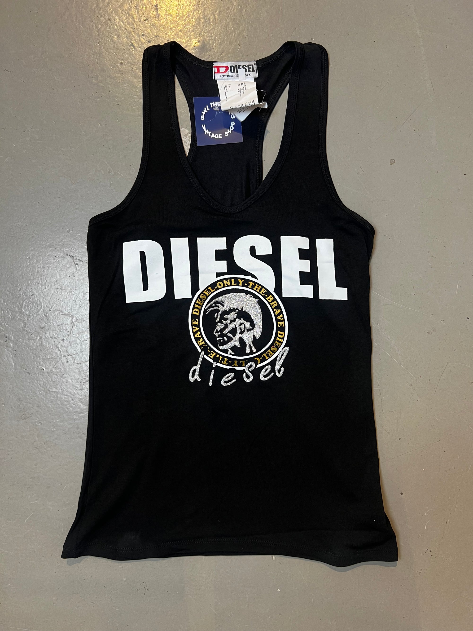 Vintage Diesel Black Tank Top S/M