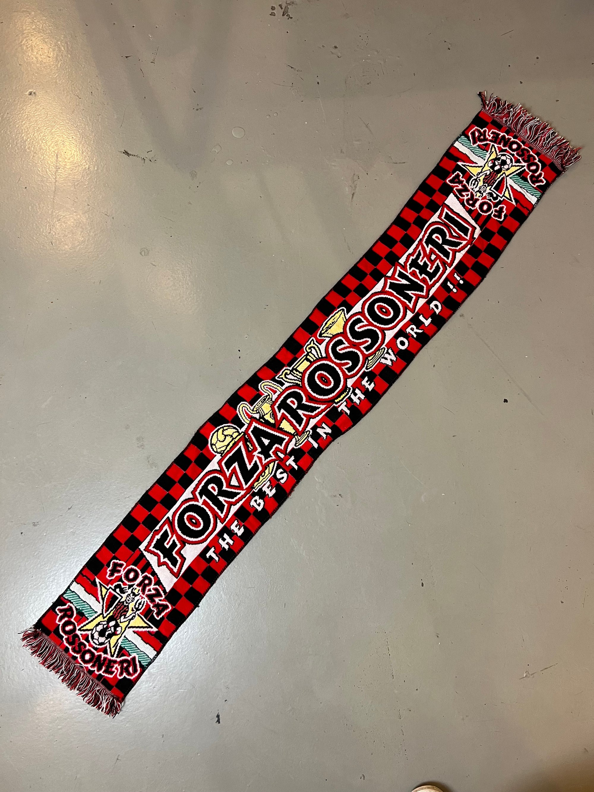 Vintage Forza Rossoneri Soccer Scarf