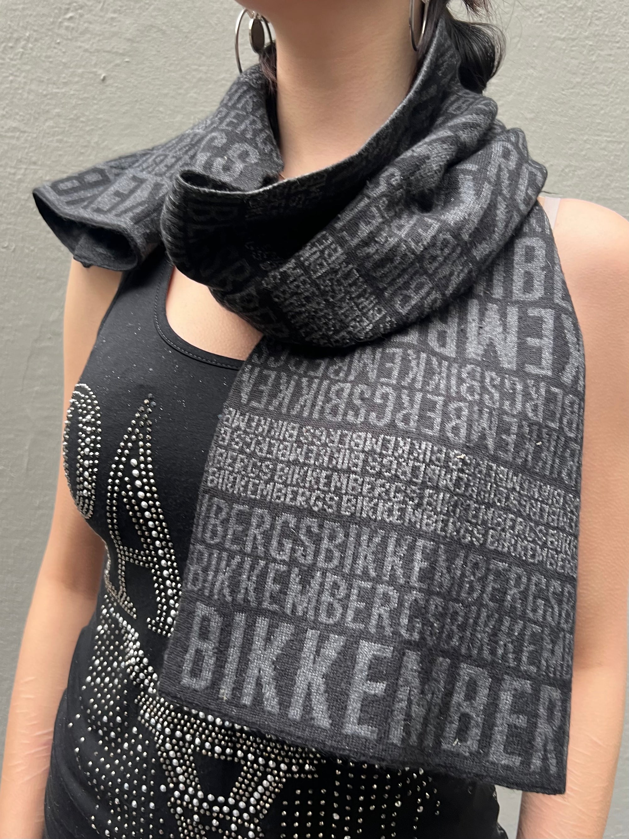 Vintage Dirk Bikkembergs Grey Scarf