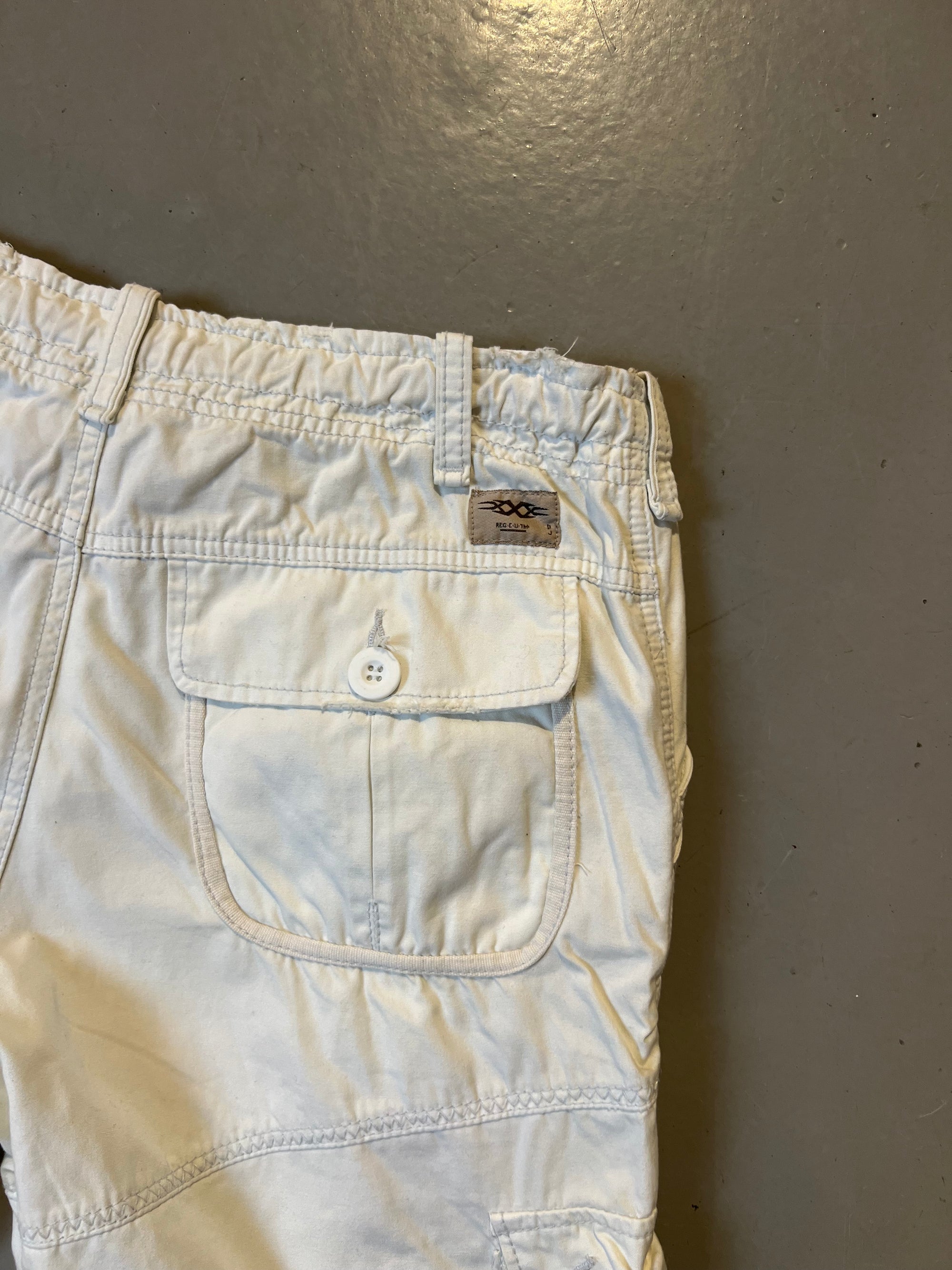 Vintage White Cargo Pants S/M