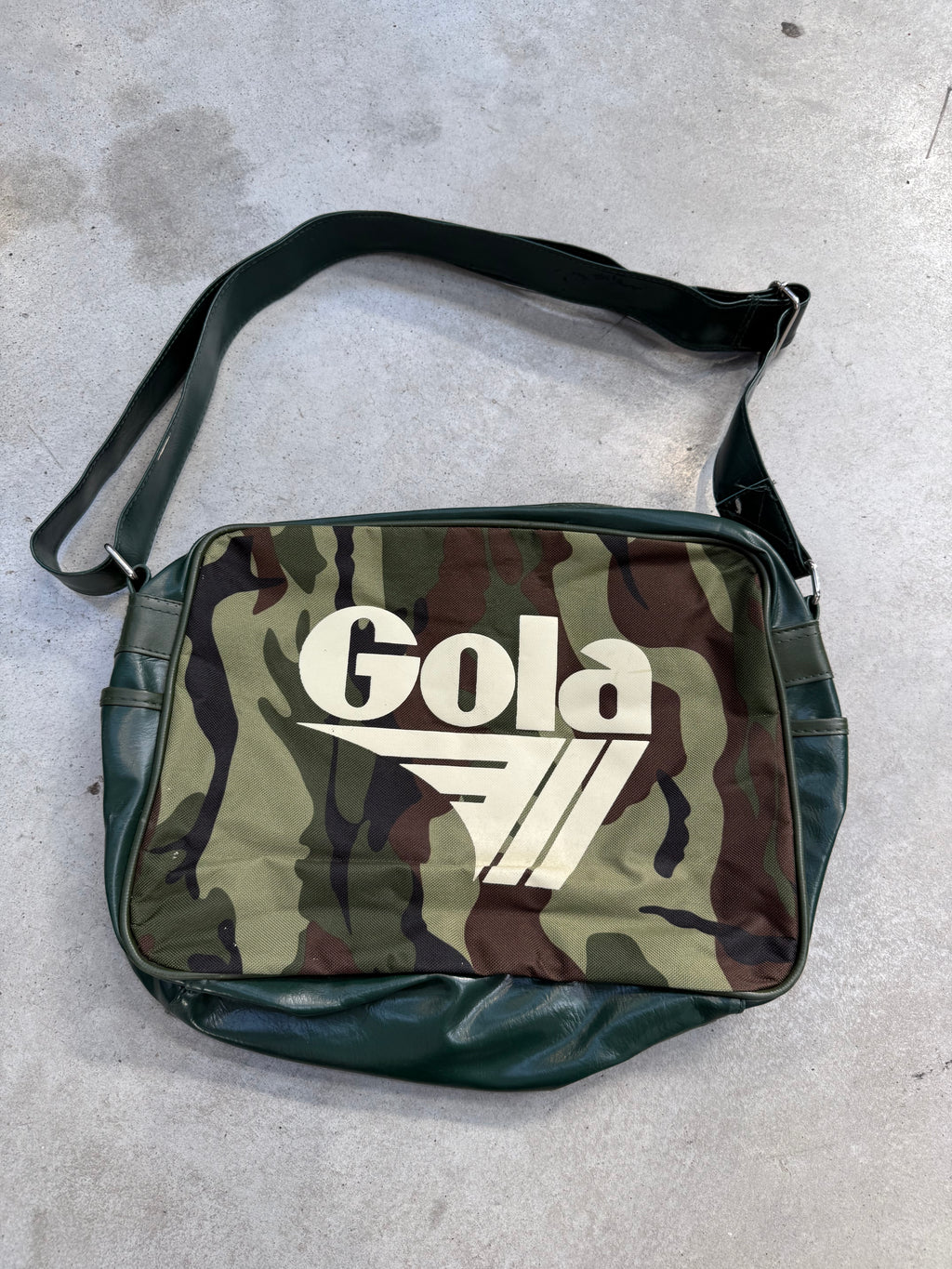 Vintage Gola Green Camouflage Crossbody Bag