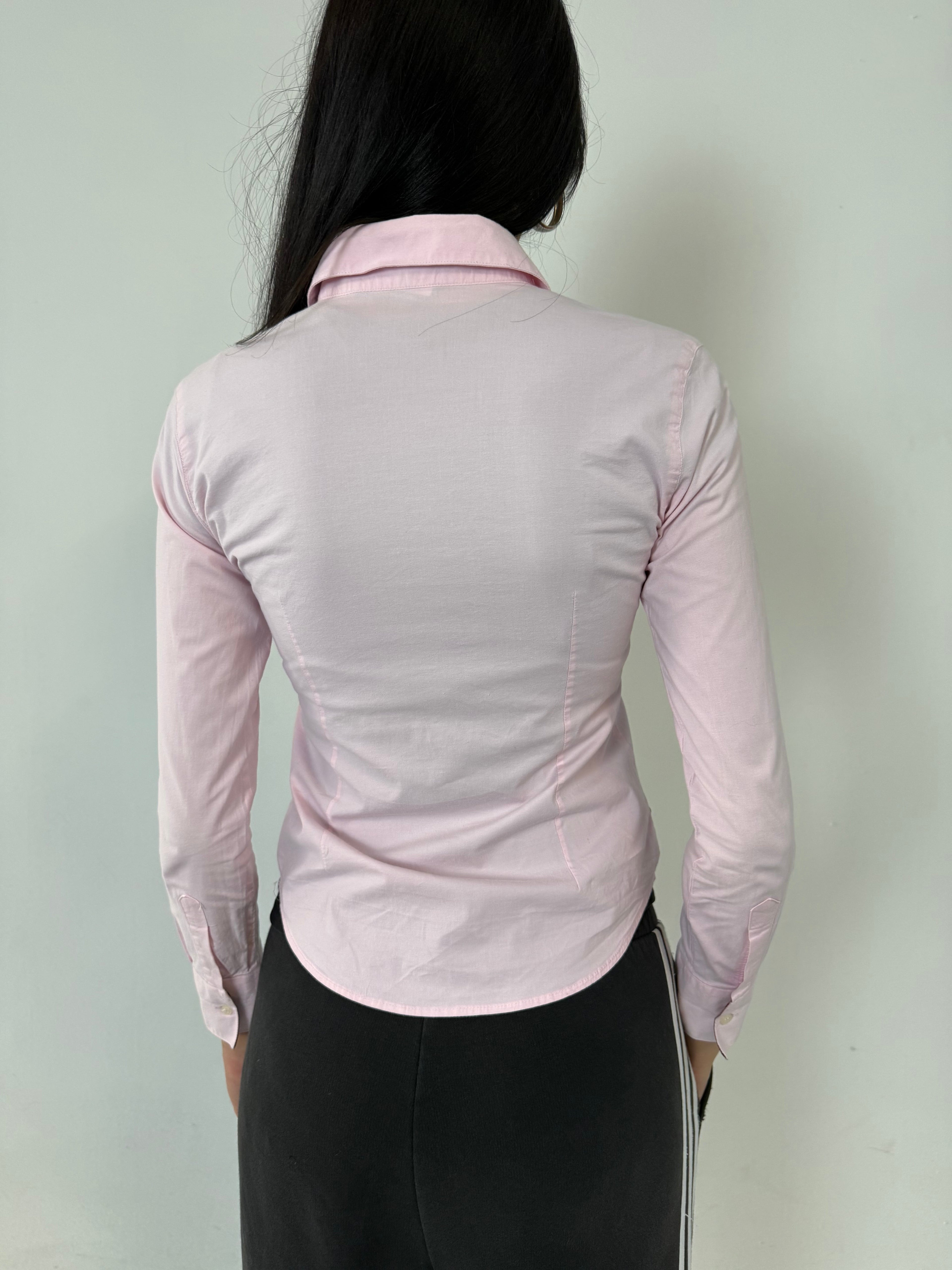 Vintage Burberry Pink Button Up Shirt XS