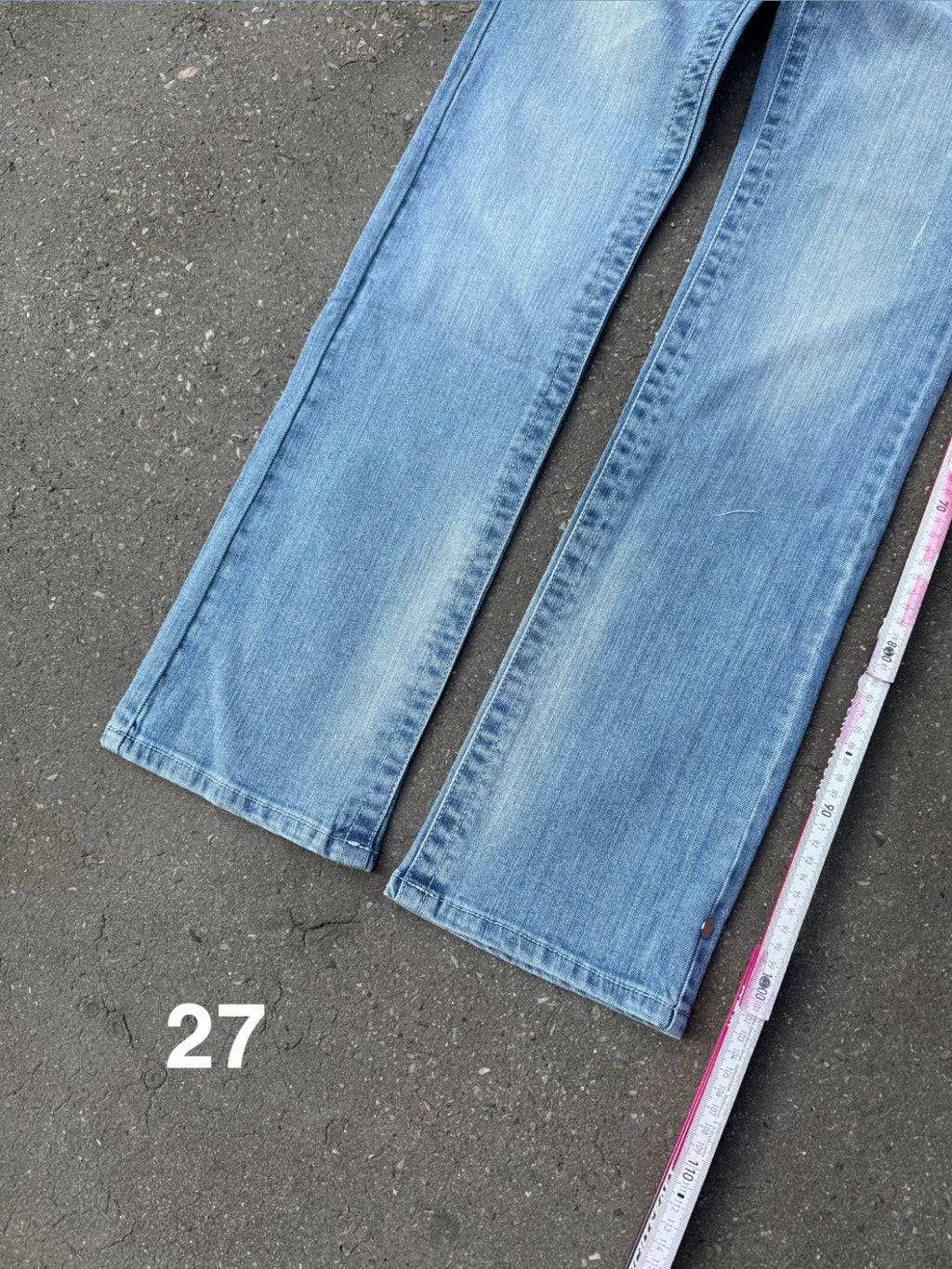 Y2K Laguna Beach „Hermosa Beach“ Light Blue Mid Waist Denim M/L + BOX