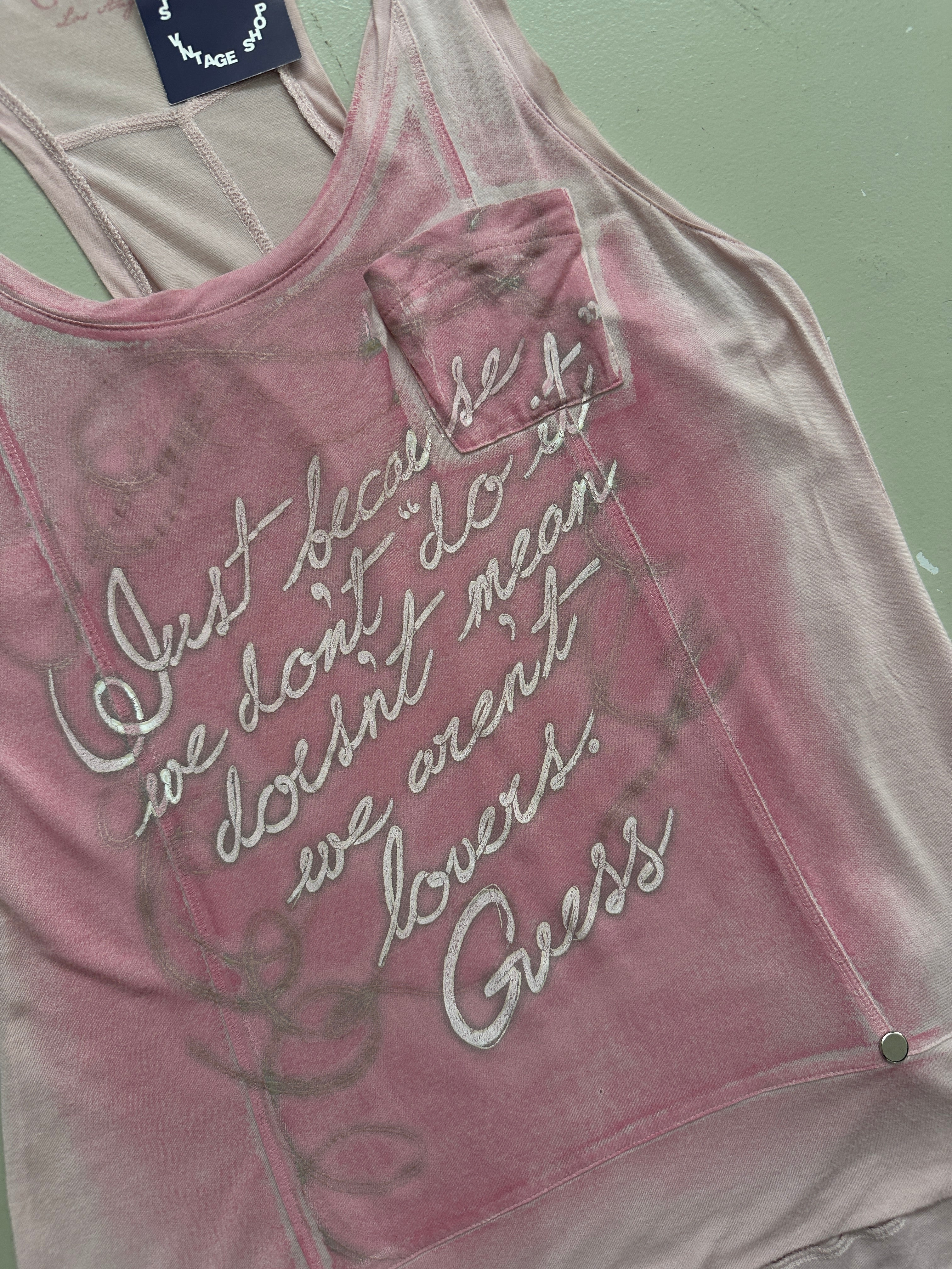 Vintage Guess Pink Tank Top M