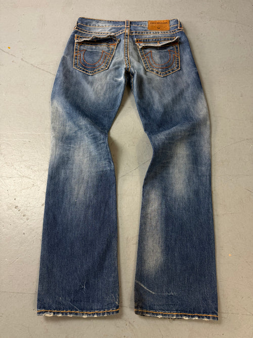 Vintage True Religion baggy Denim für Herren Y2K Second Hand Fashion