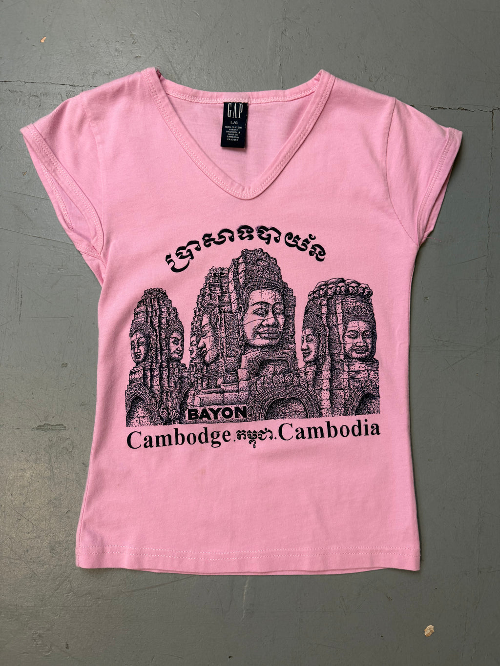 Vintage GAP Pink Cambodia Baby Tee XS