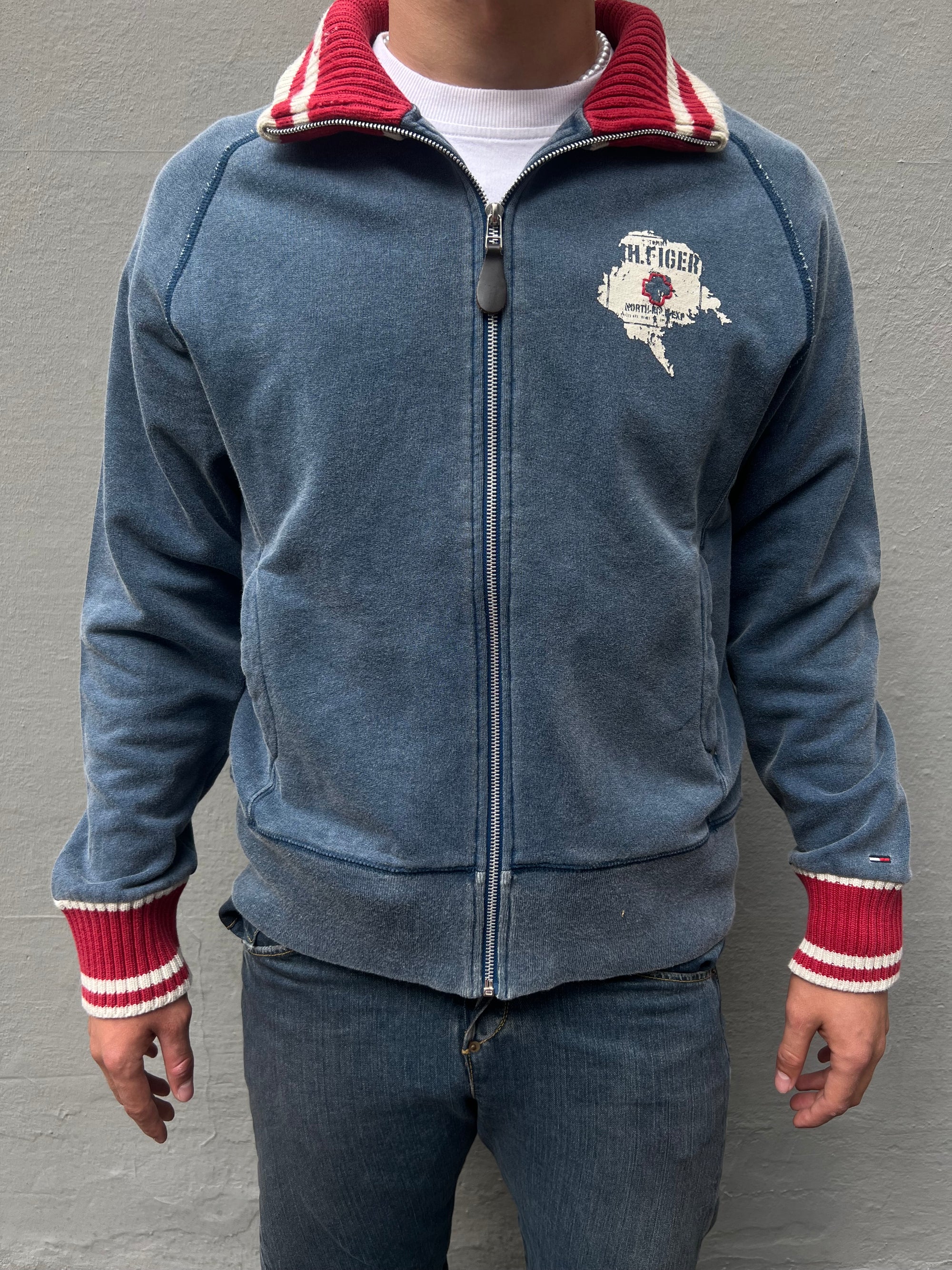 Vintage Blue Tommy Hilfiger Zip Jacket L
