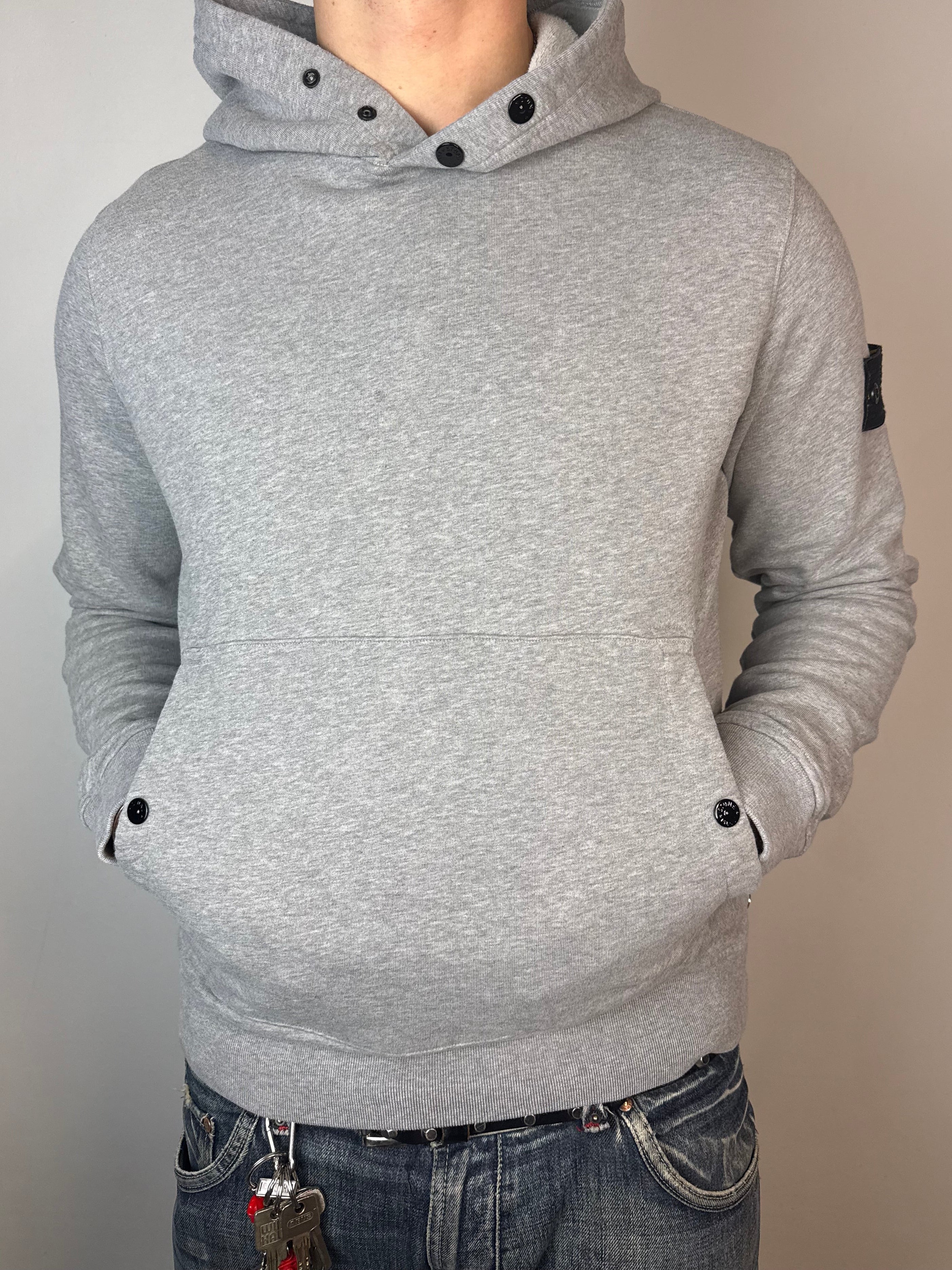 Vintage Stone Island Grey Hoodie L