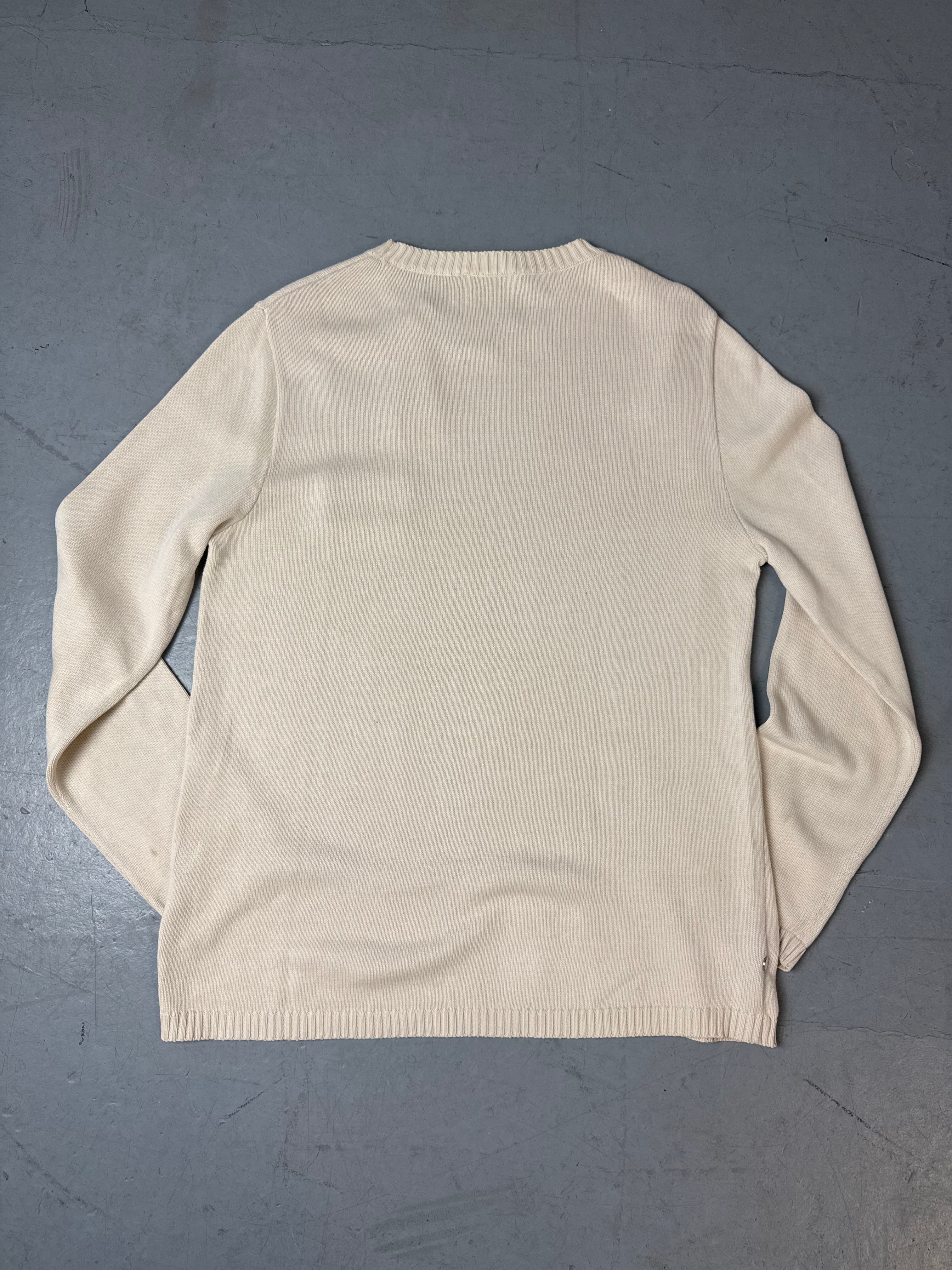 Produktbild von Vintage Moschino Cream Knit Sweater M/L von hinten