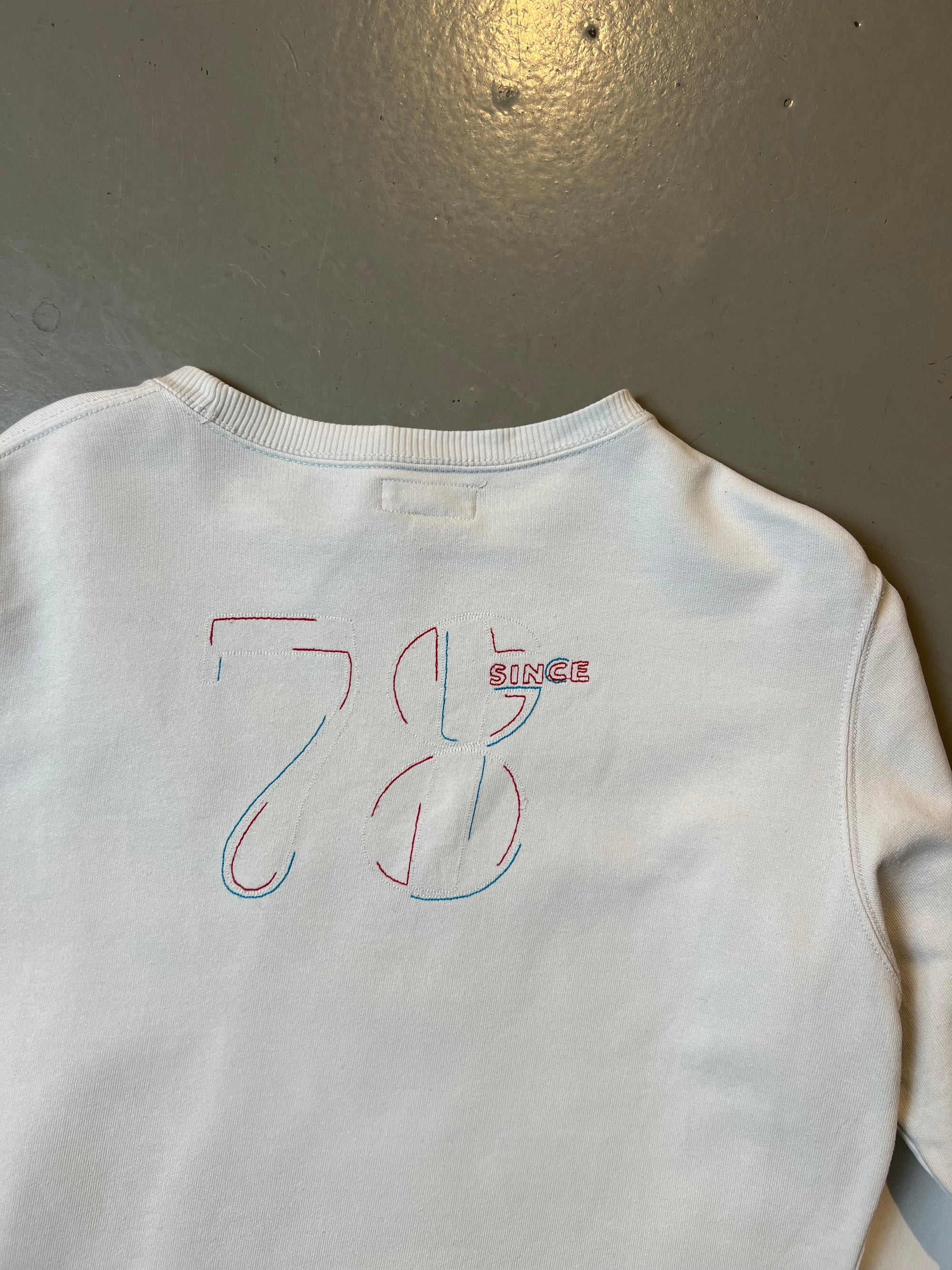 Vintage White Diesel Logo Sweater M/L
