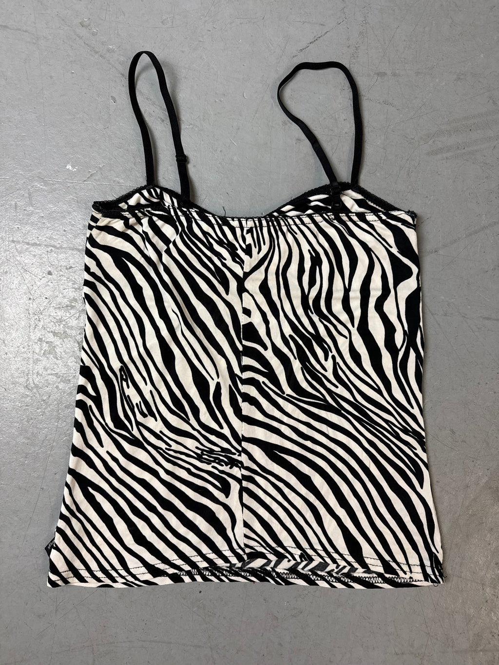 Produktbild von Vintage Artigli Zebra Printed Top S von hinten
